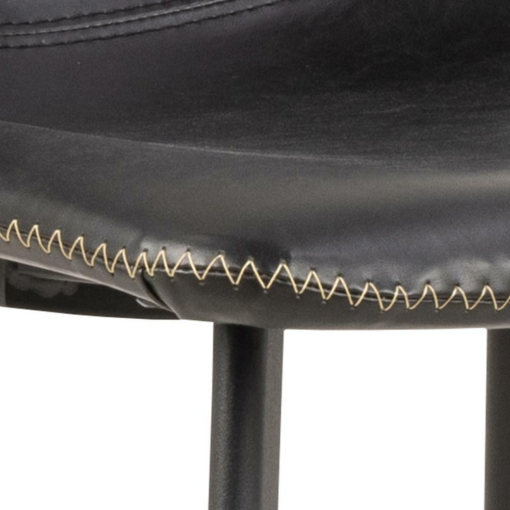 Bendt Barkruk 'Xanthe' PU, kleur Zwart (zithoogte 76.5cm)