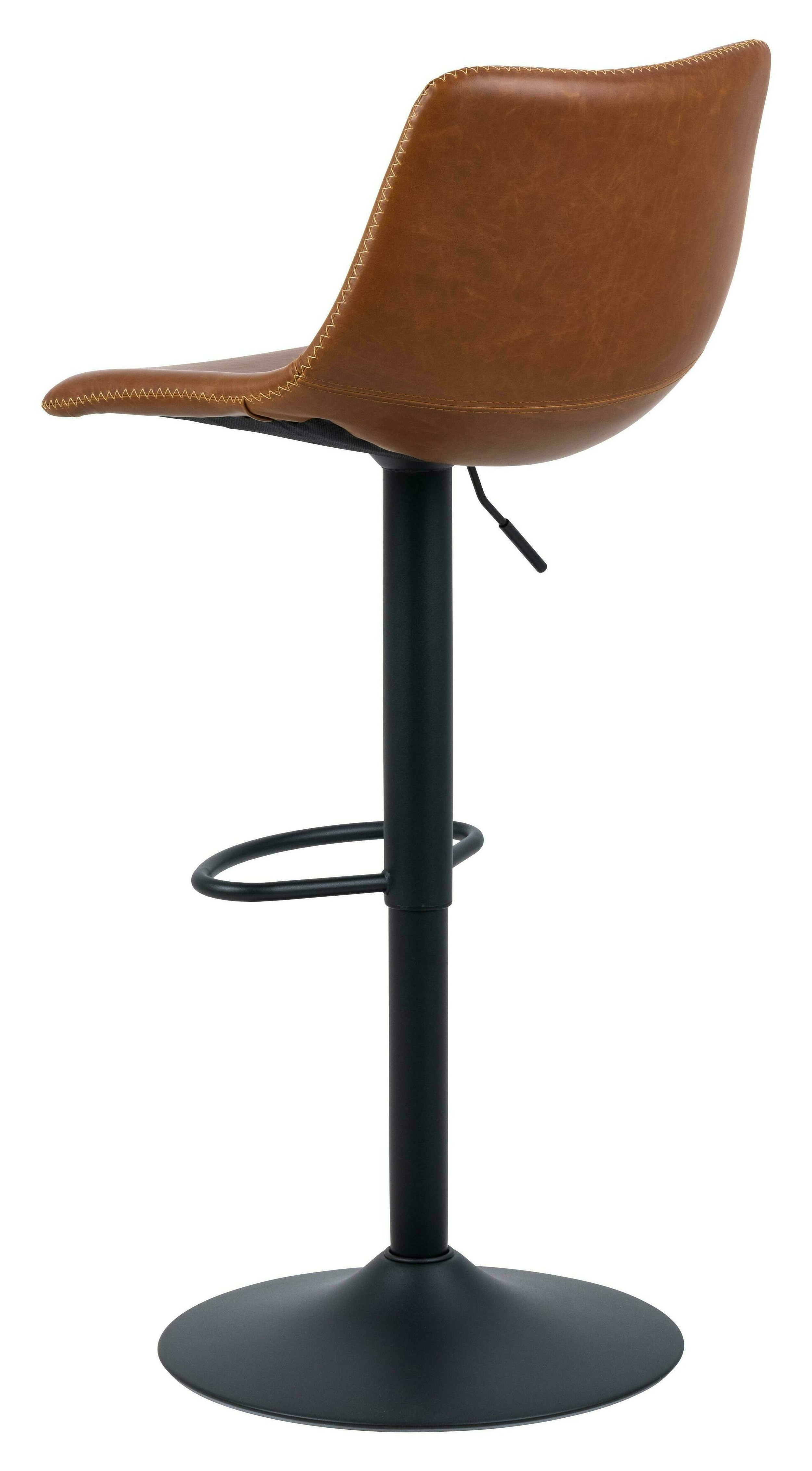 Bendt Draaibare Barkruk 'Xanthe' PU, kleur Cognac (zithoogte 61-83cm)
