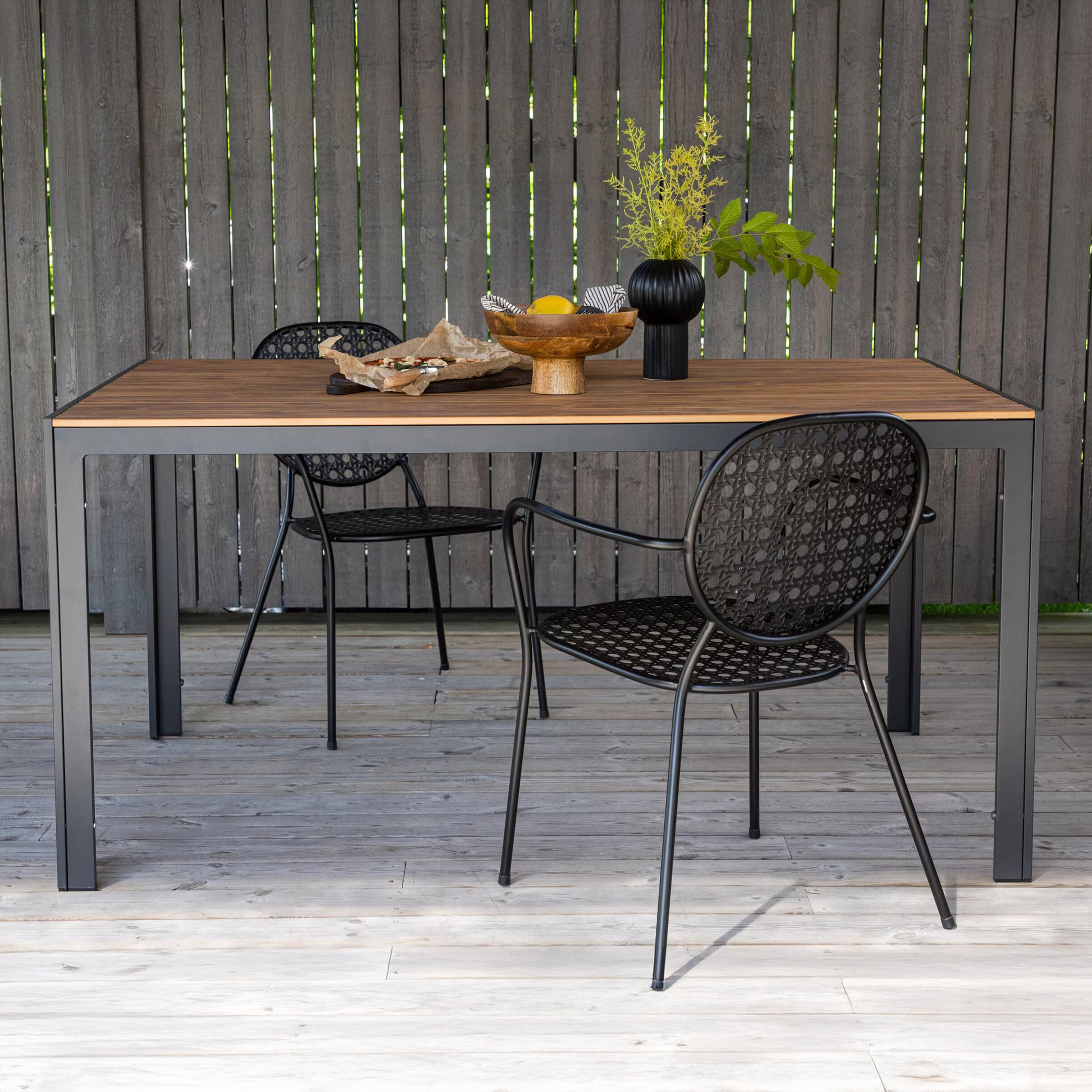 Nohr Tuintafel 'Erikka' 150 x 90cm, kleur Zwart