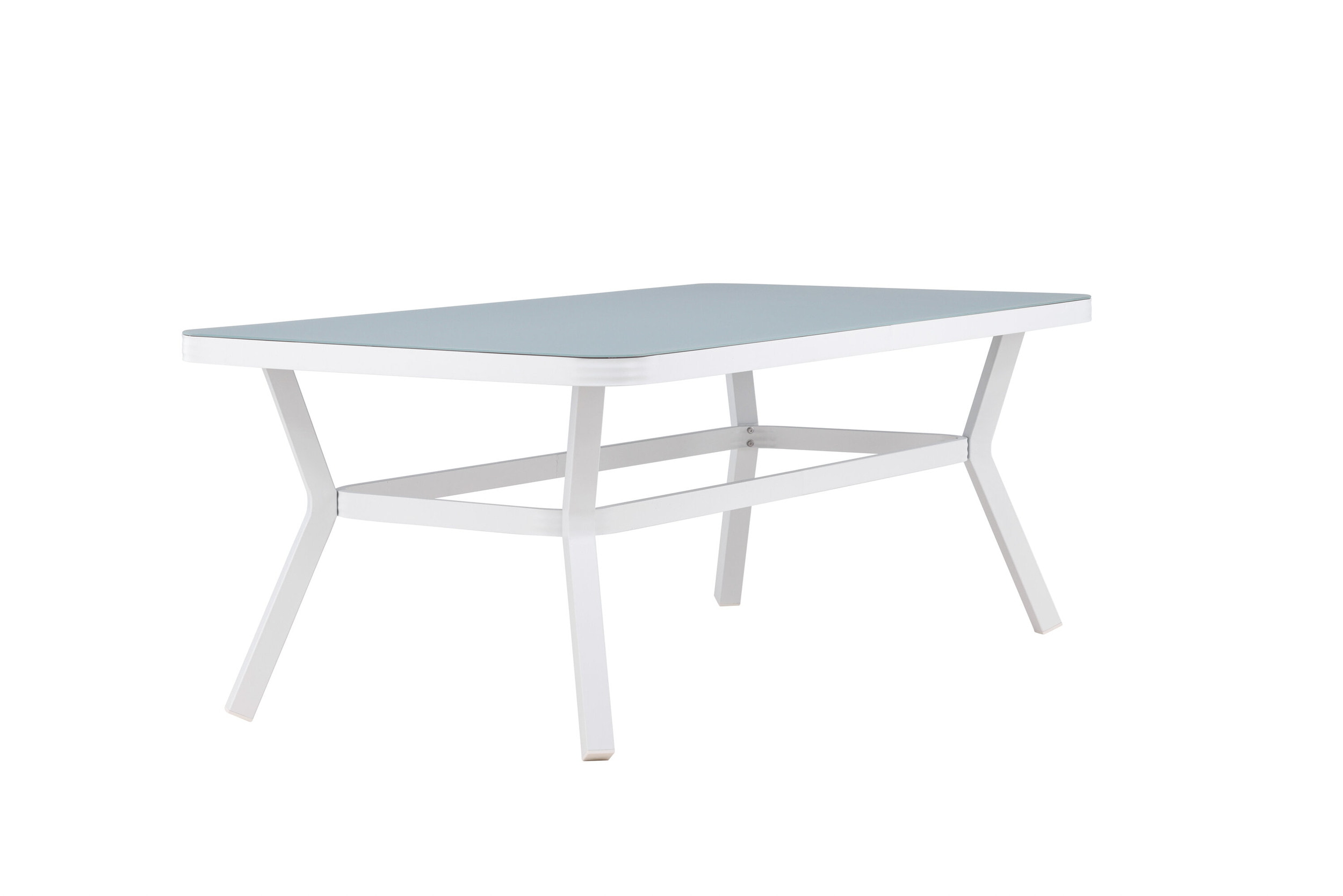 Nohr Tuintafel 'Sauel' Glas, 200 x 100cm, kleur Wit