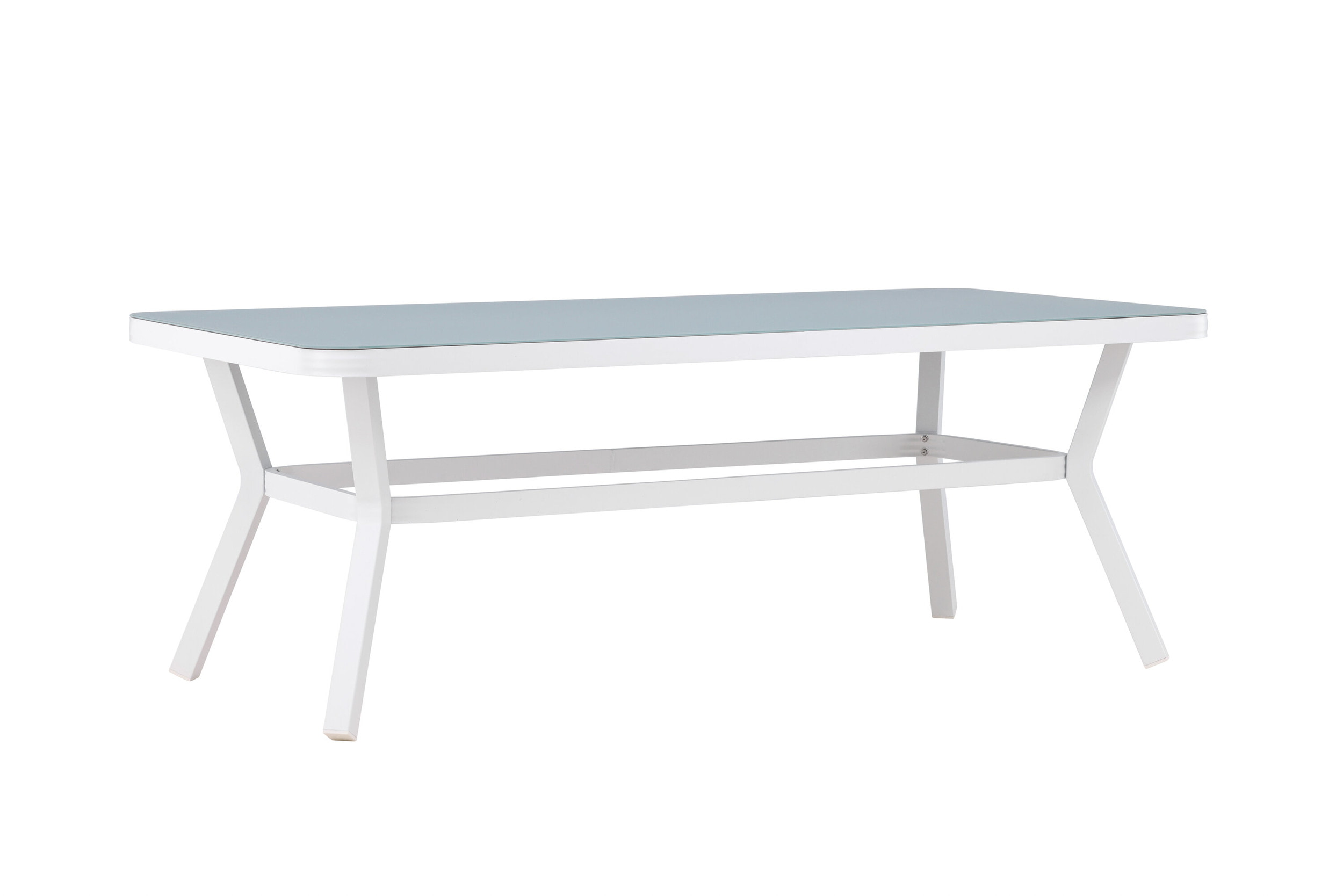 Nohr Tuintafel 'Sauel' Glas, 200 x 100cm, kleur Wit
