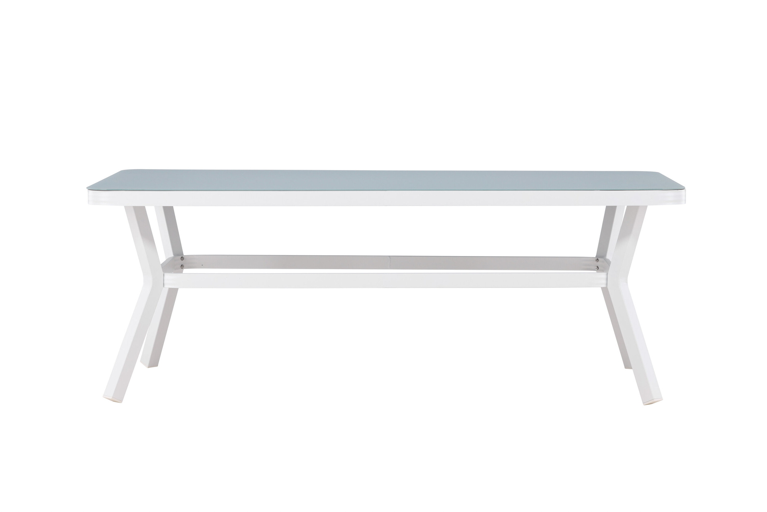 Nohr Tuintafel 'Sauel' Glas, 200 x 100cm, kleur Wit