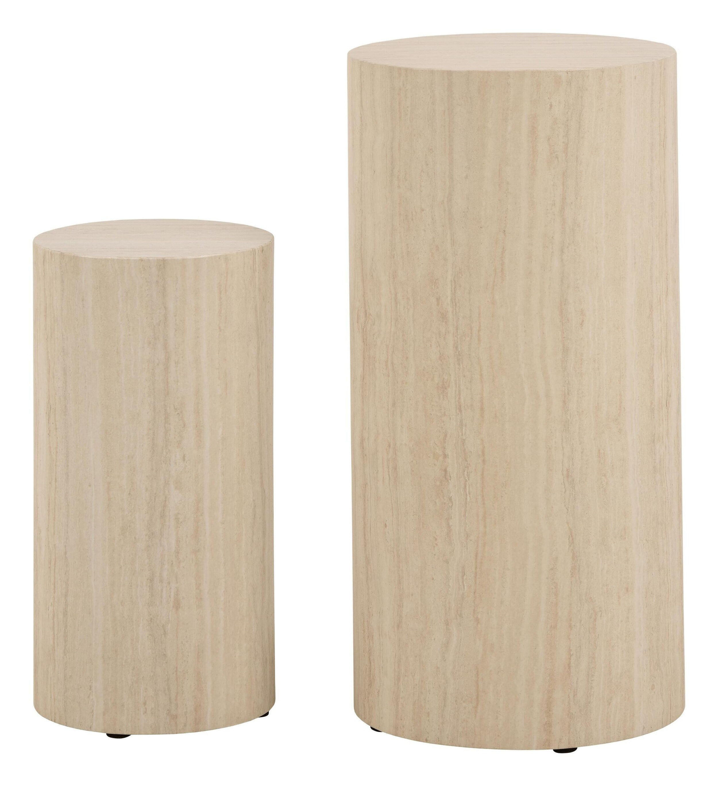 Bendt Zuil 'Flavian' Travertinlook, Set van 2 stuks, kleur Beige