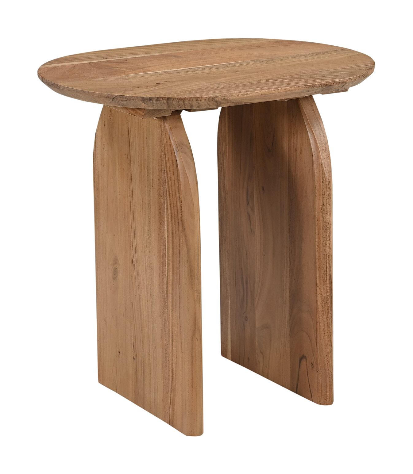 Artistiq Ovale Bijzettafel 'Sequia' Acaciahout, 60 x 45cm