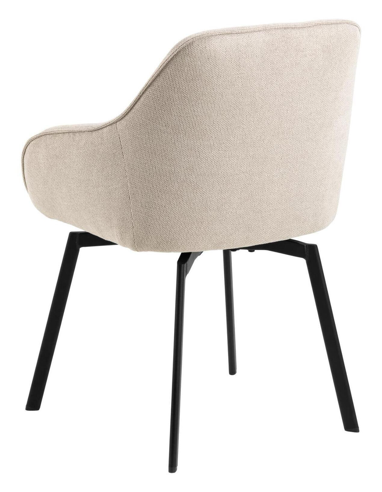 Bendt Draaibare Eetkamerstoel 'Aisling' Chenille, kleur Beige