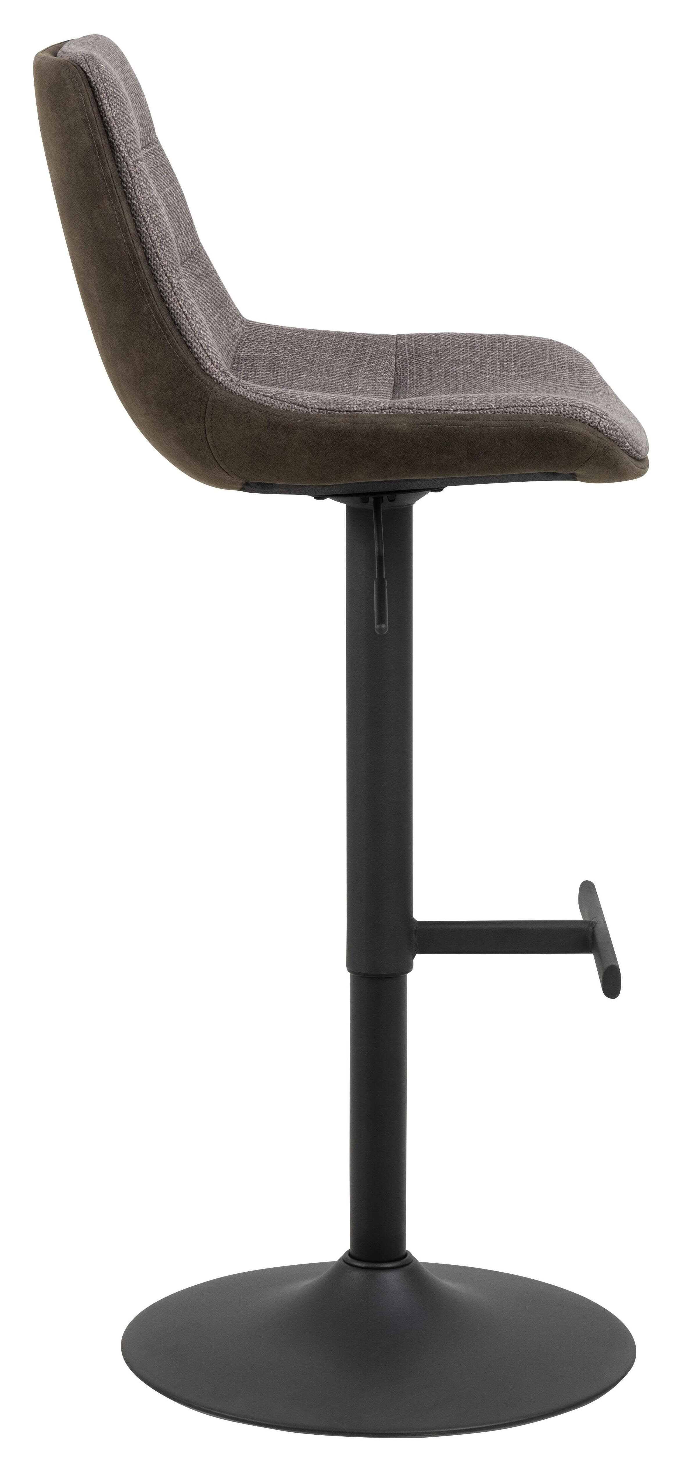 Bendt Barkruk 'Labarron' (zithoogte 65-86cm), Tweekleurig Bruin / grijs