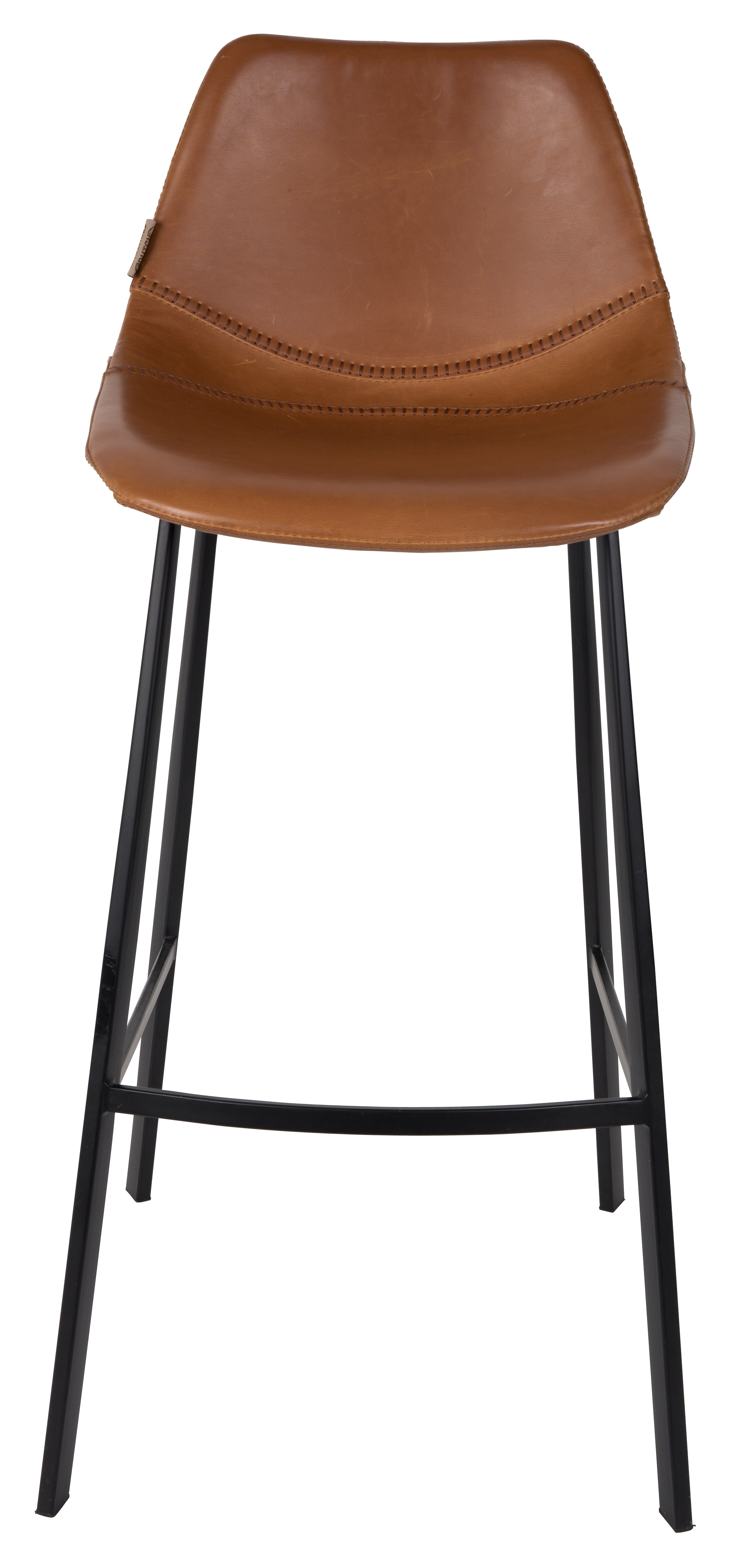 Dutchbone Barkruk 'Franky' PU (zithoogte 80cm), kleur Bruin