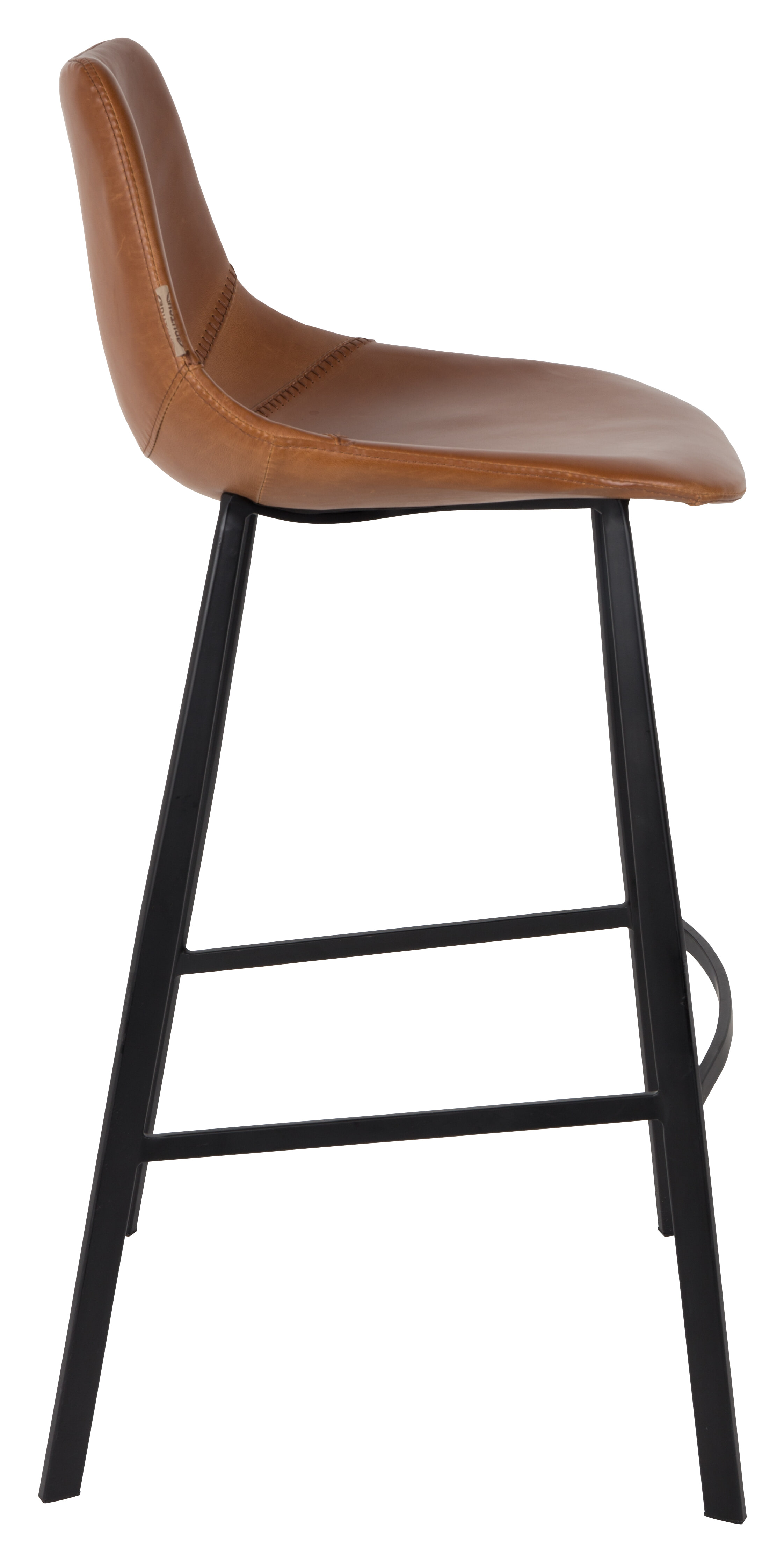 Dutchbone Barkruk 'Franky' PU (zithoogte 80cm), kleur Bruin