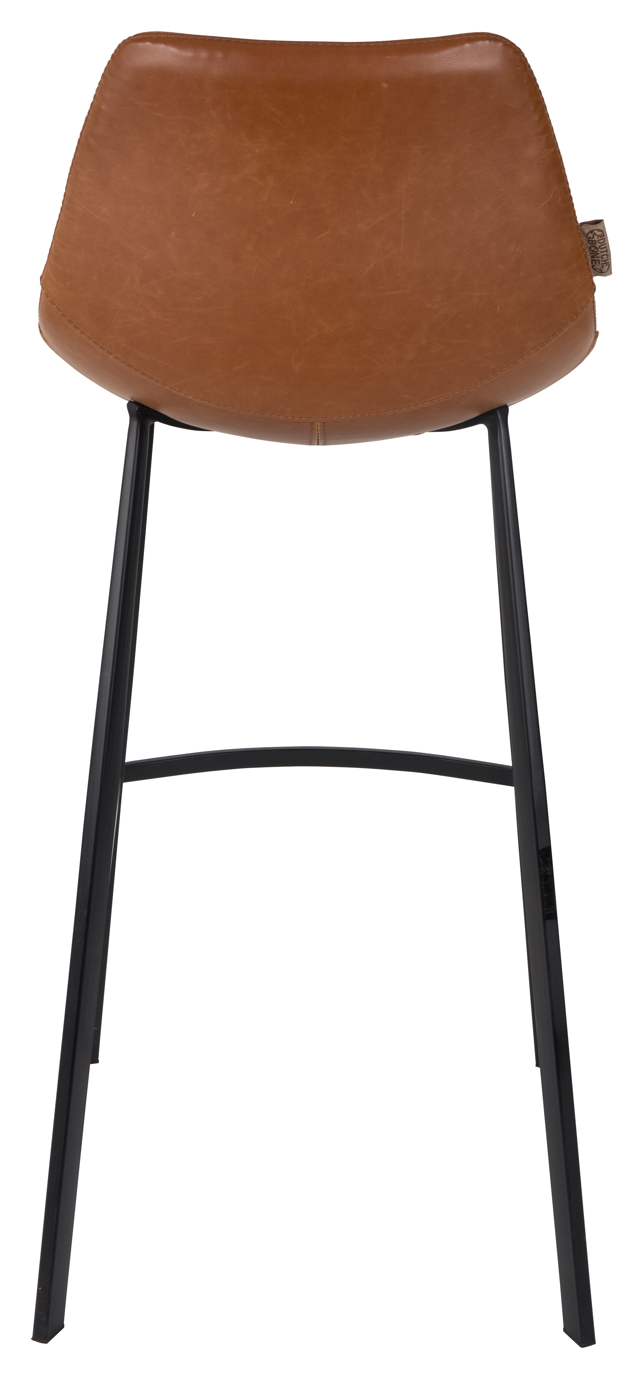 Dutchbone Barkruk 'Franky' PU (zithoogte 80cm), kleur Bruin