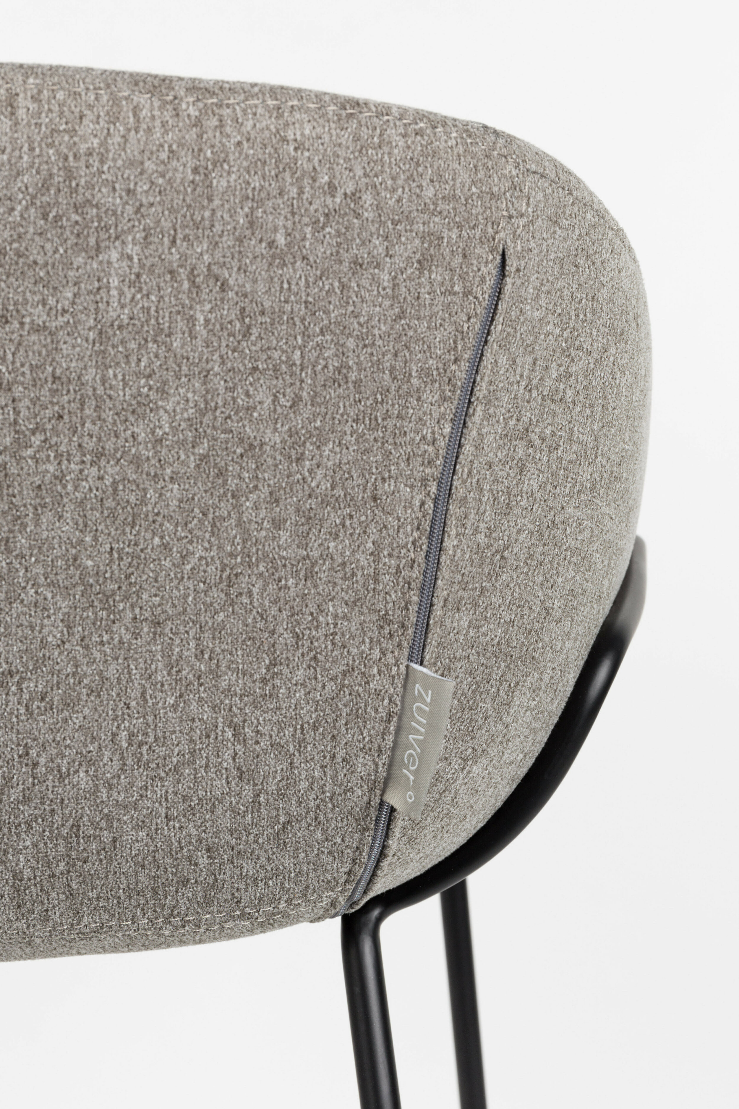 Zuiver Barstoel 'Feston' Stof, kleur Grijs (zithoogte 65cm)