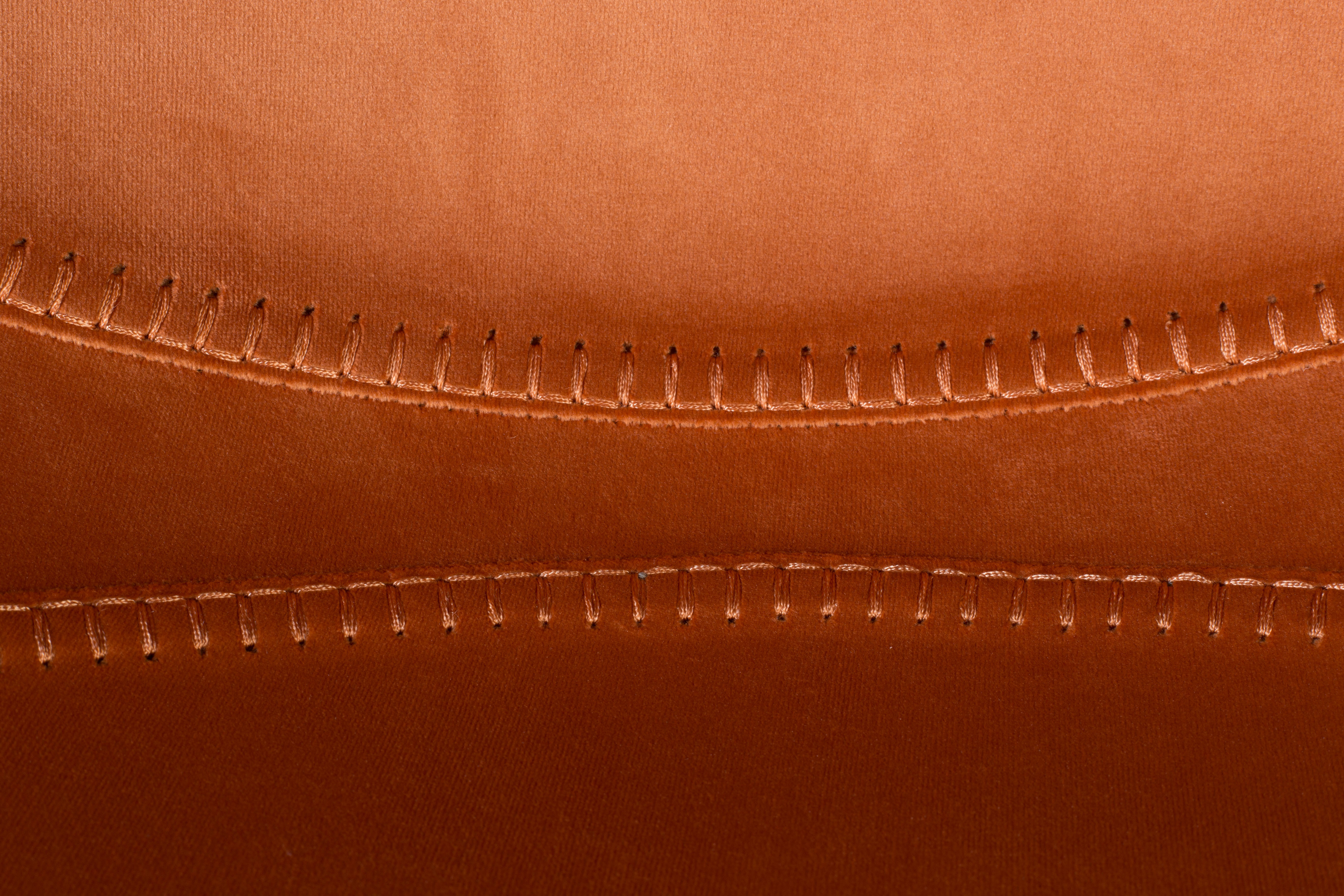Dutchbone Barkruk 'Franky' Velvet (zithoogte 80cm), kleur Oranje