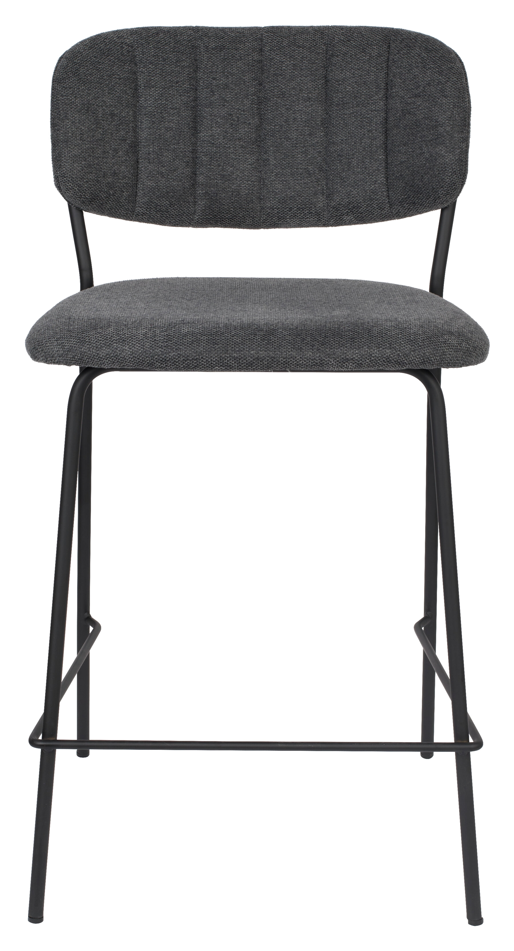 ZILT Barstoel 'Kolten' kleur Zwart/Donkergrijs (zithoogte 65cm)