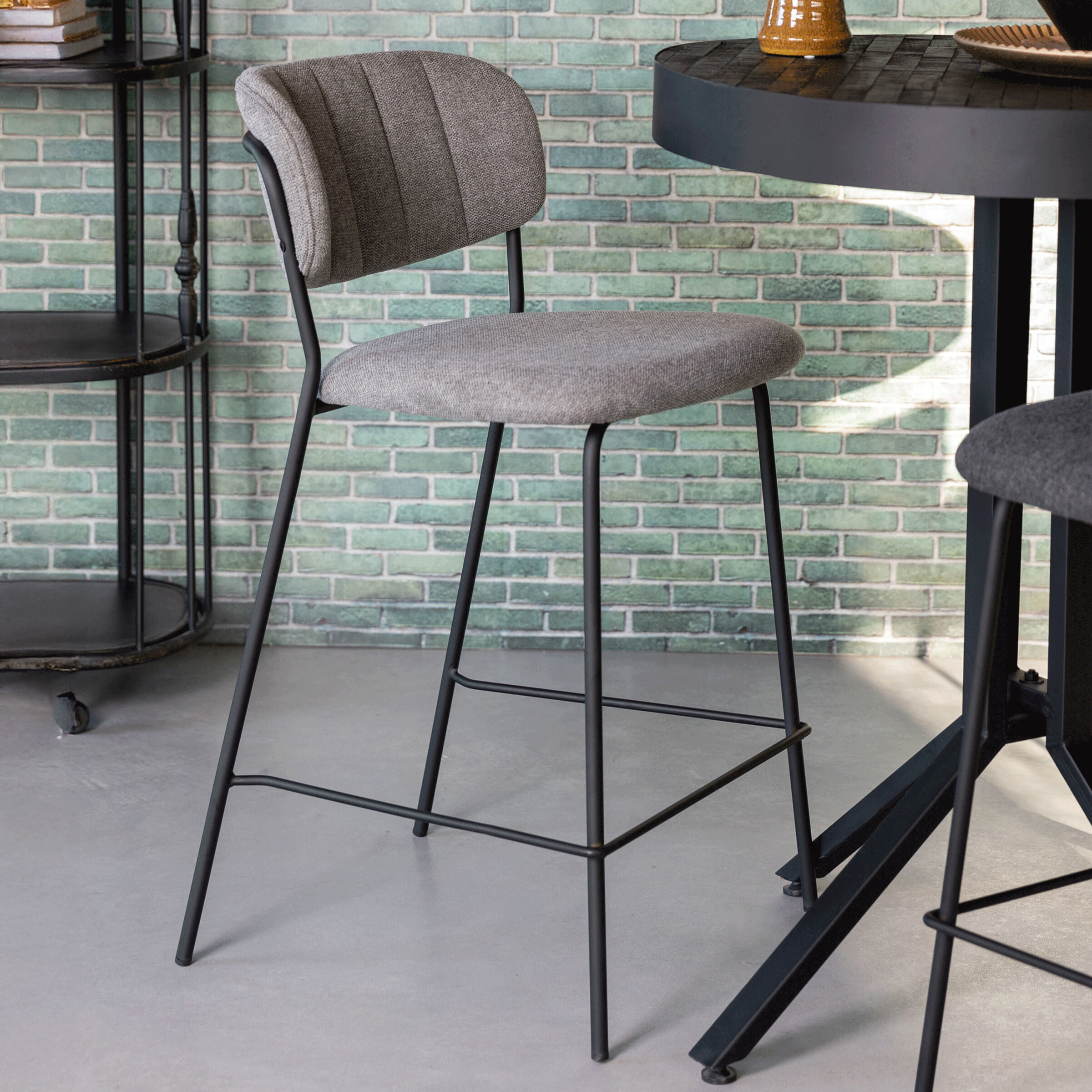 ZILT Barstoel 'Kolten' Zwart (zithoogte 65cm)