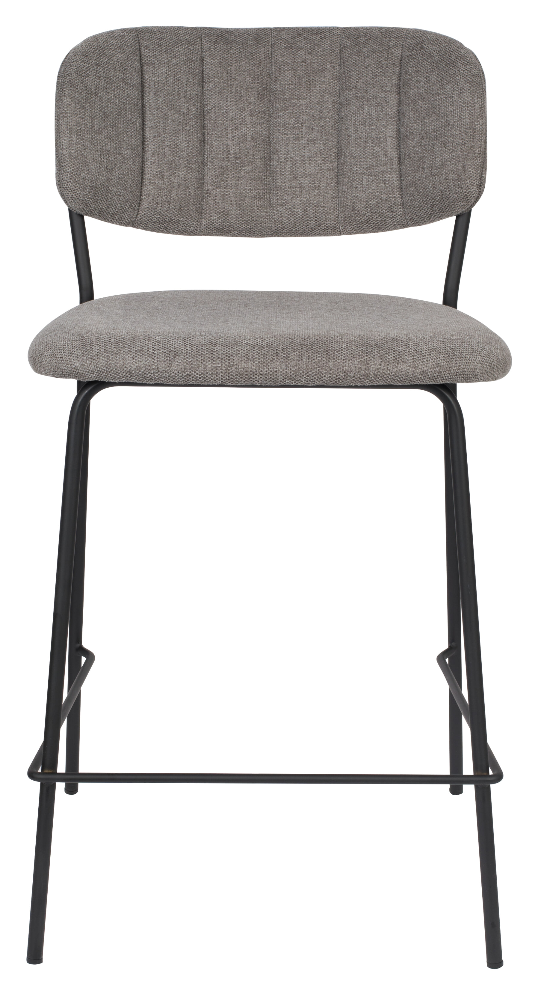 ZILT Barstoel 'Kolten' kleur Zwart/Lichtgrijs (zithoogte 65cm)