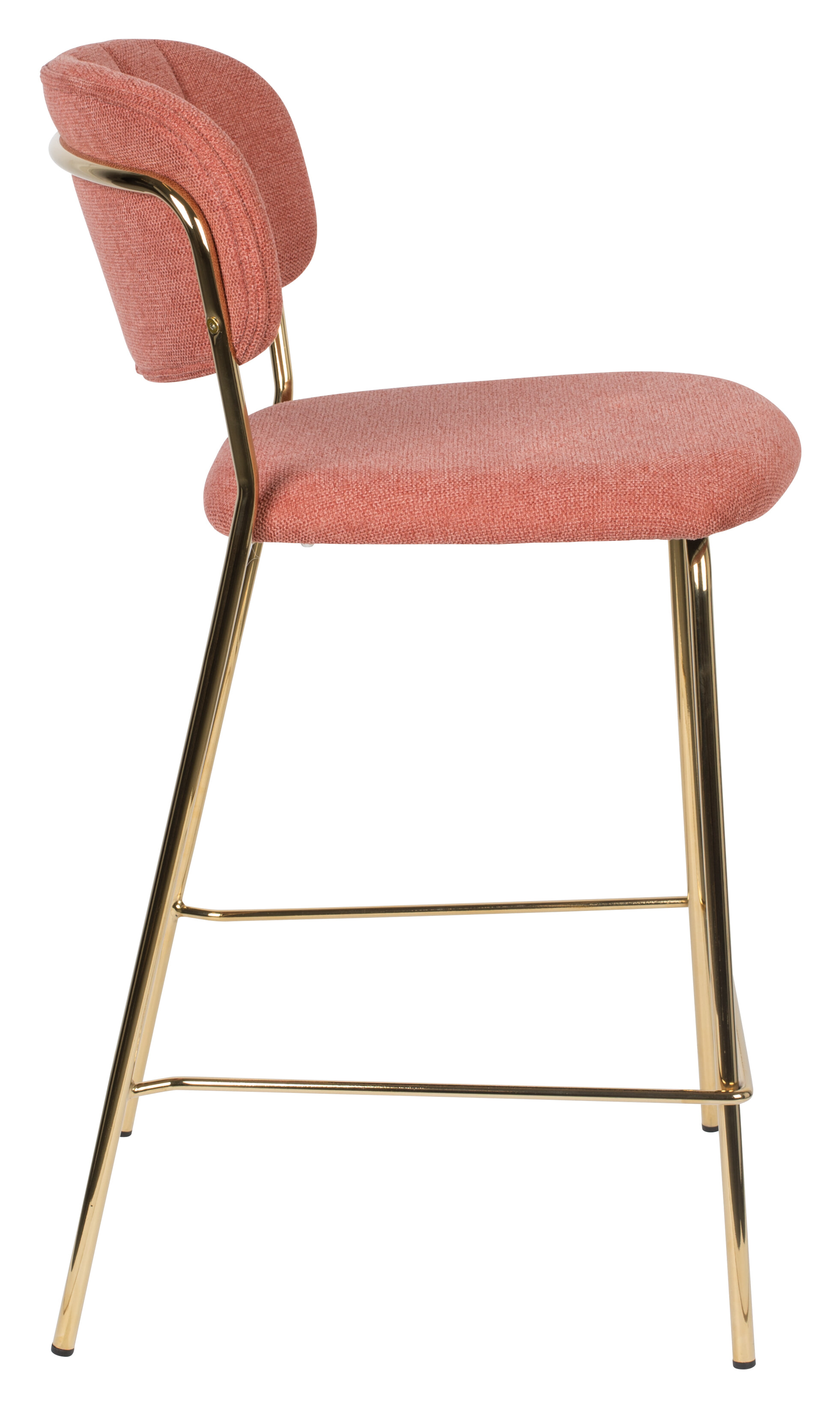 ZILT Barstoel 'Kolten' kleur Goud/Roze (zithoogte 65cm)