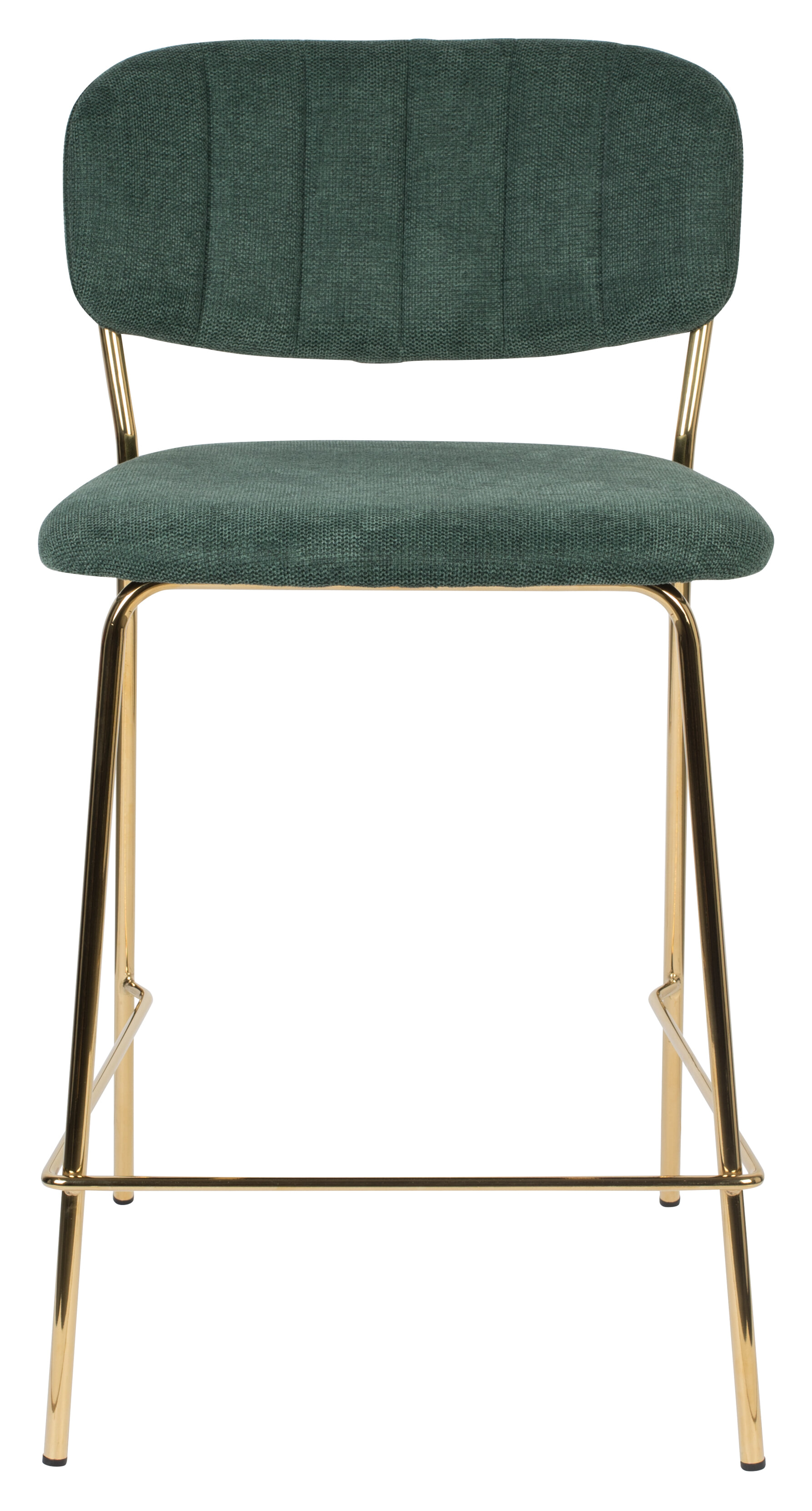 ZILT Barstoel 'Kolten' kleur Goud/Donkergroen (zithoogte 65cm)