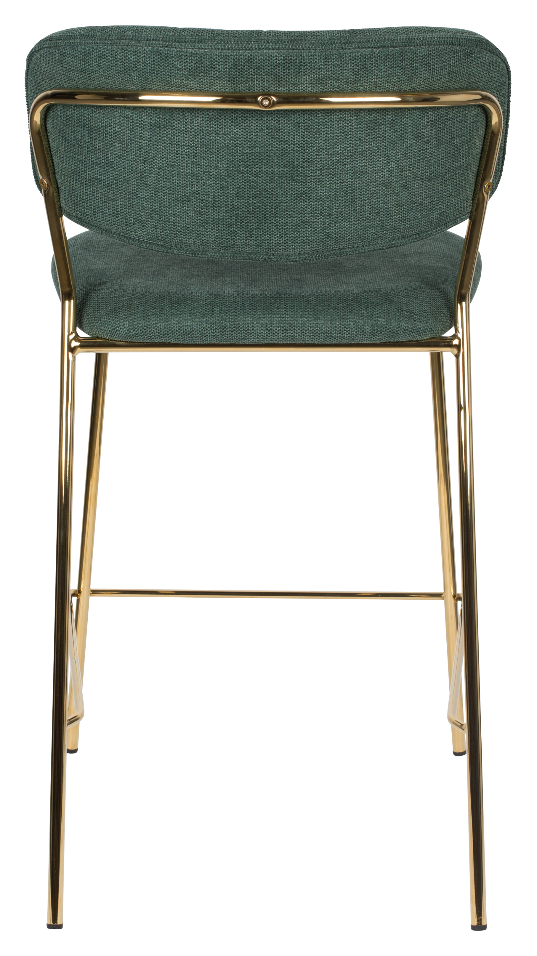 ZILT Barstoel 'Kolten' kleur Goud/Donkergroen (zithoogte 65cm)