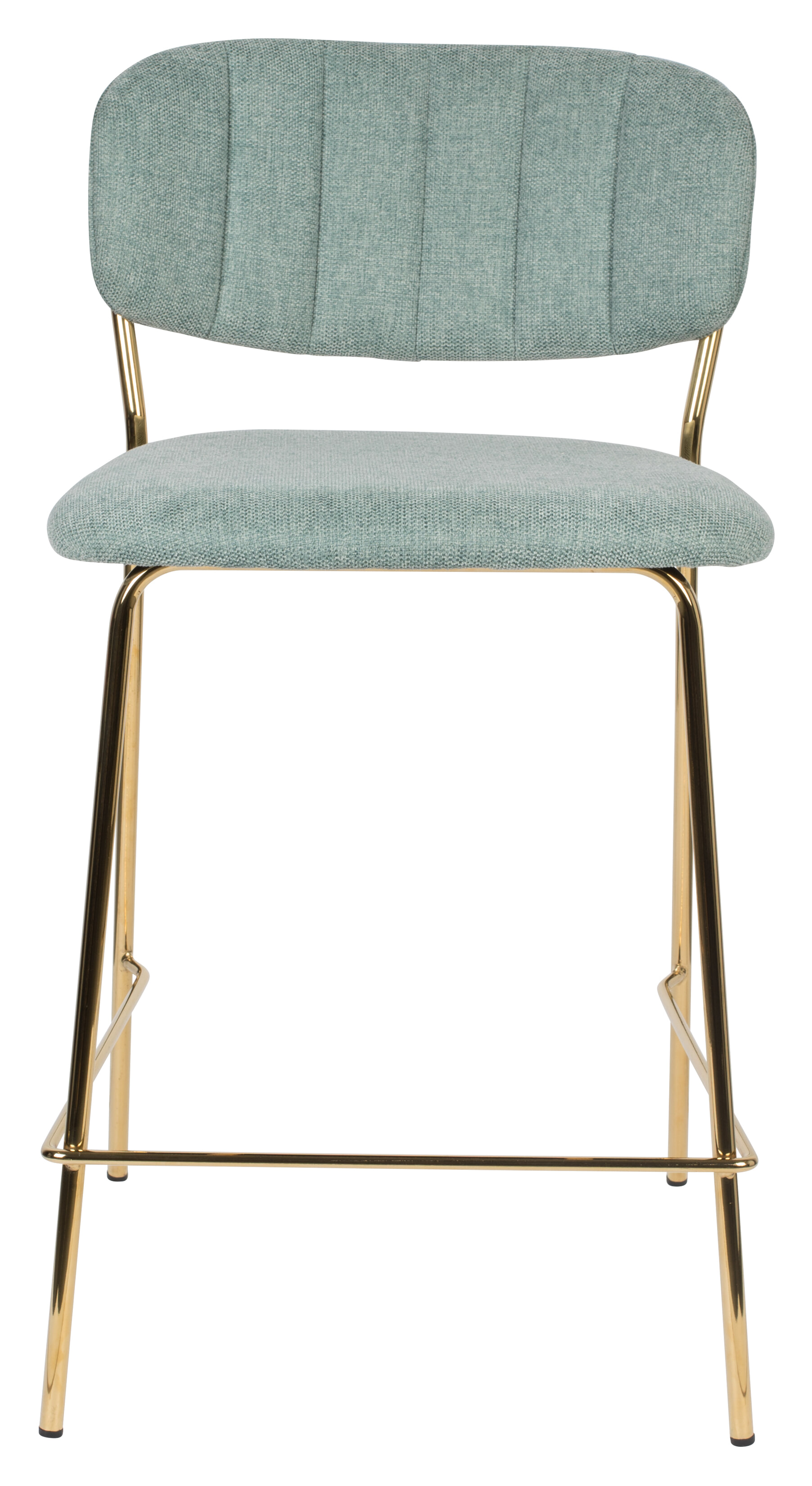 ZILT Barstoel 'Kolten' kleur Goud/Lichtgroen (zithoogte 65cm)