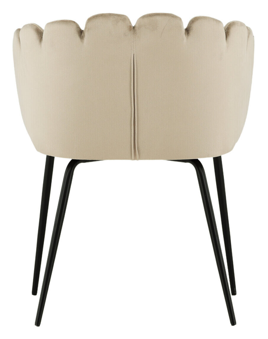 Nohr Eetkamerstoel 'Kyrstle' Met armleuning, Velvet, kleur Beige