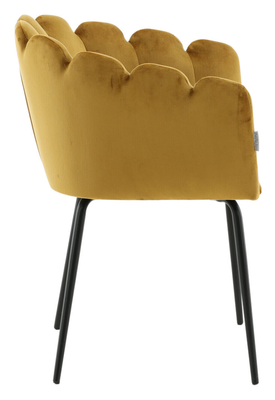 Nohr Eetkamerstoel 'Kyrstle' Met armleuning, Velvet, kleur Geel