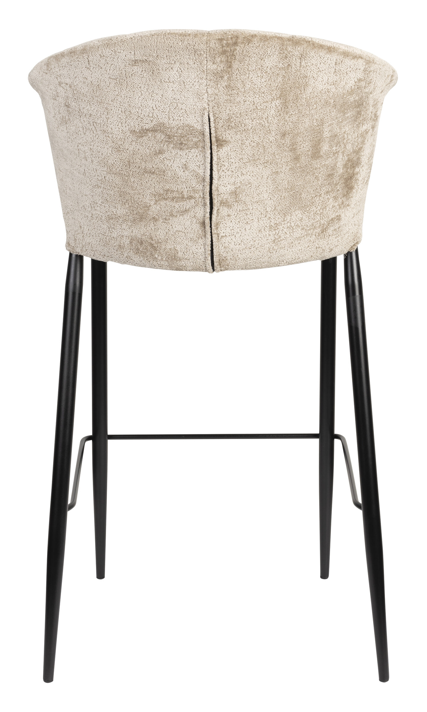 Dutchbone Barstoel 'Georgia' Chenille, kleur Beige (zithoogte 75cm)