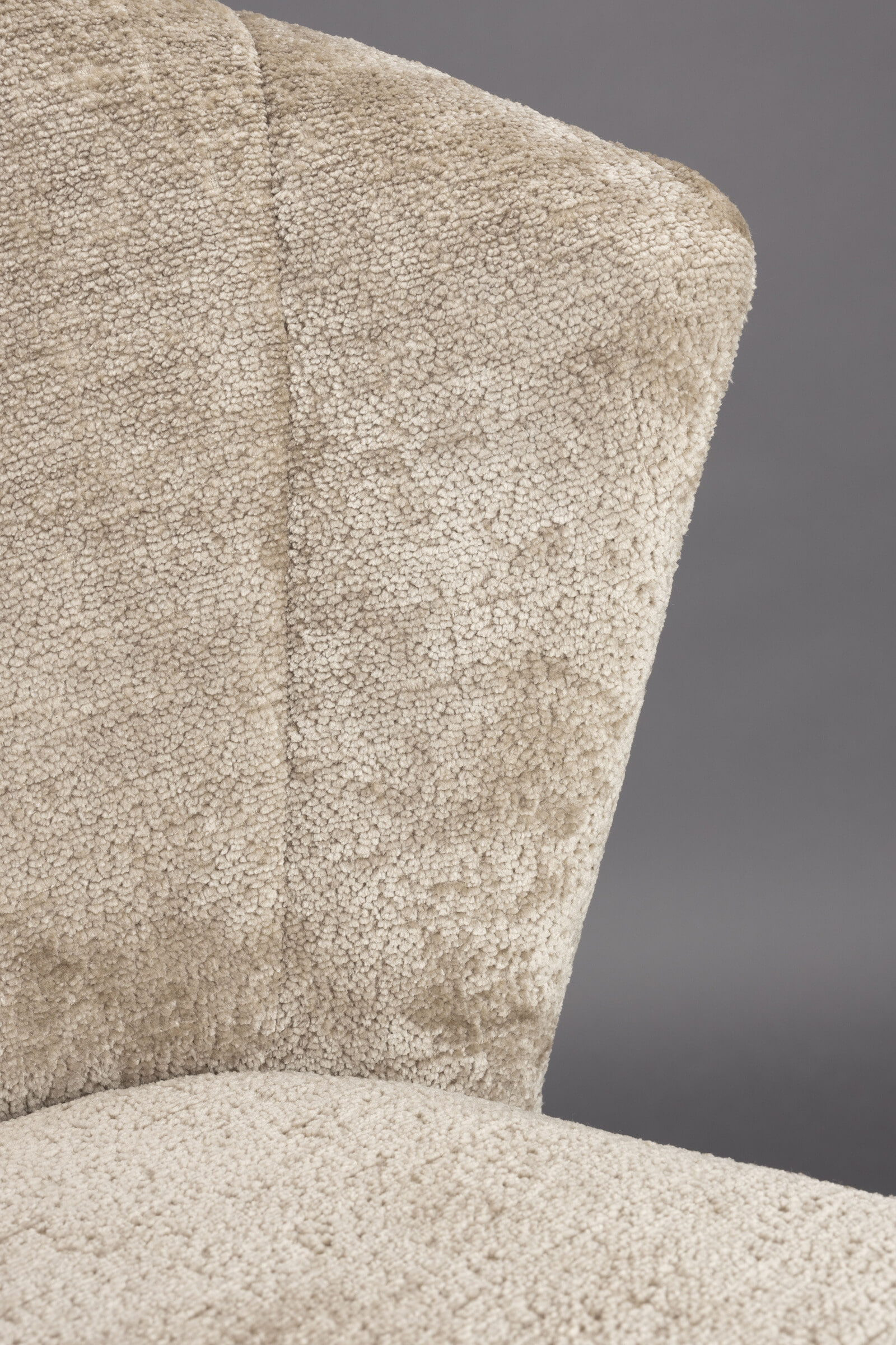 Dutchbone Barstoel 'Georgia' Chenille, kleur Beige (zithoogte 75cm)