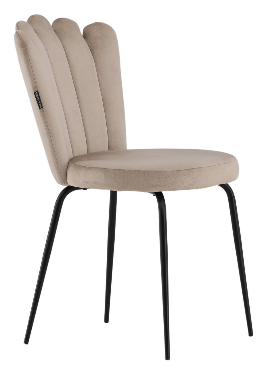 Nohr Eetkamerstoel 'Kyrstle' Velvet, kleur Beige