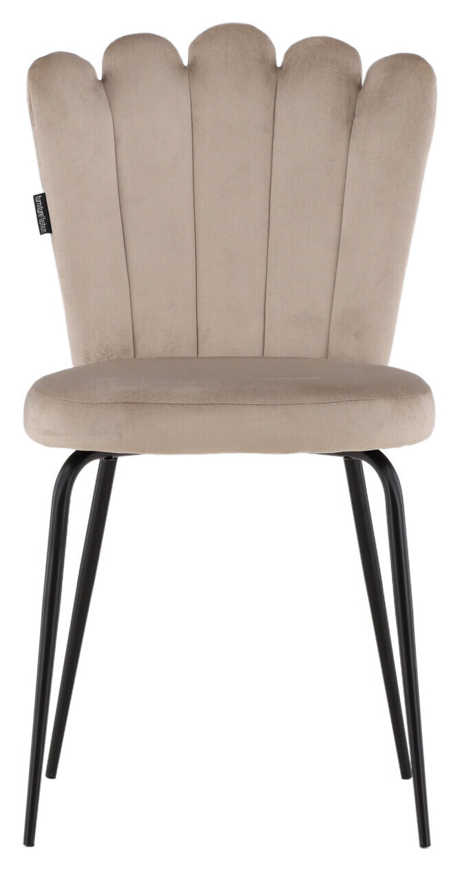 Nohr Eetkamerstoel 'Kyrstle' Velvet, kleur Beige