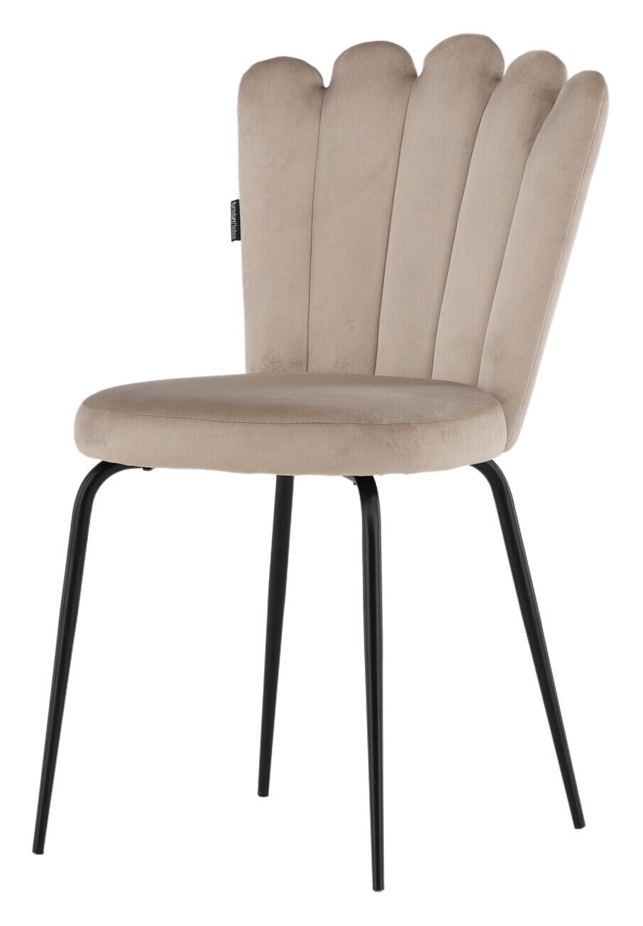 Nohr Eetkamerstoel 'Kyrstle' Velvet, kleur Beige