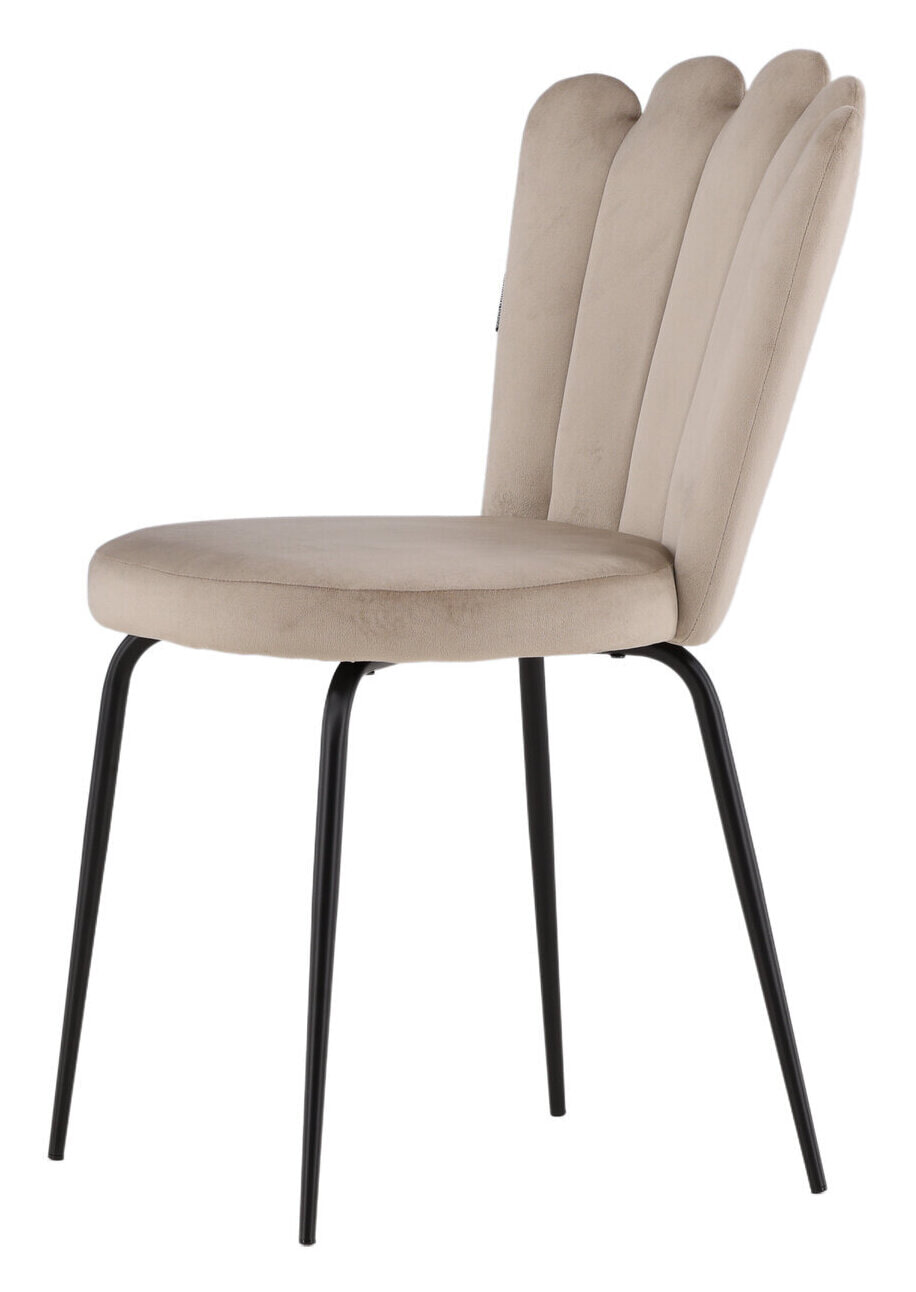 Nohr Eetkamerstoel 'Kyrstle' Velvet, kleur Beige