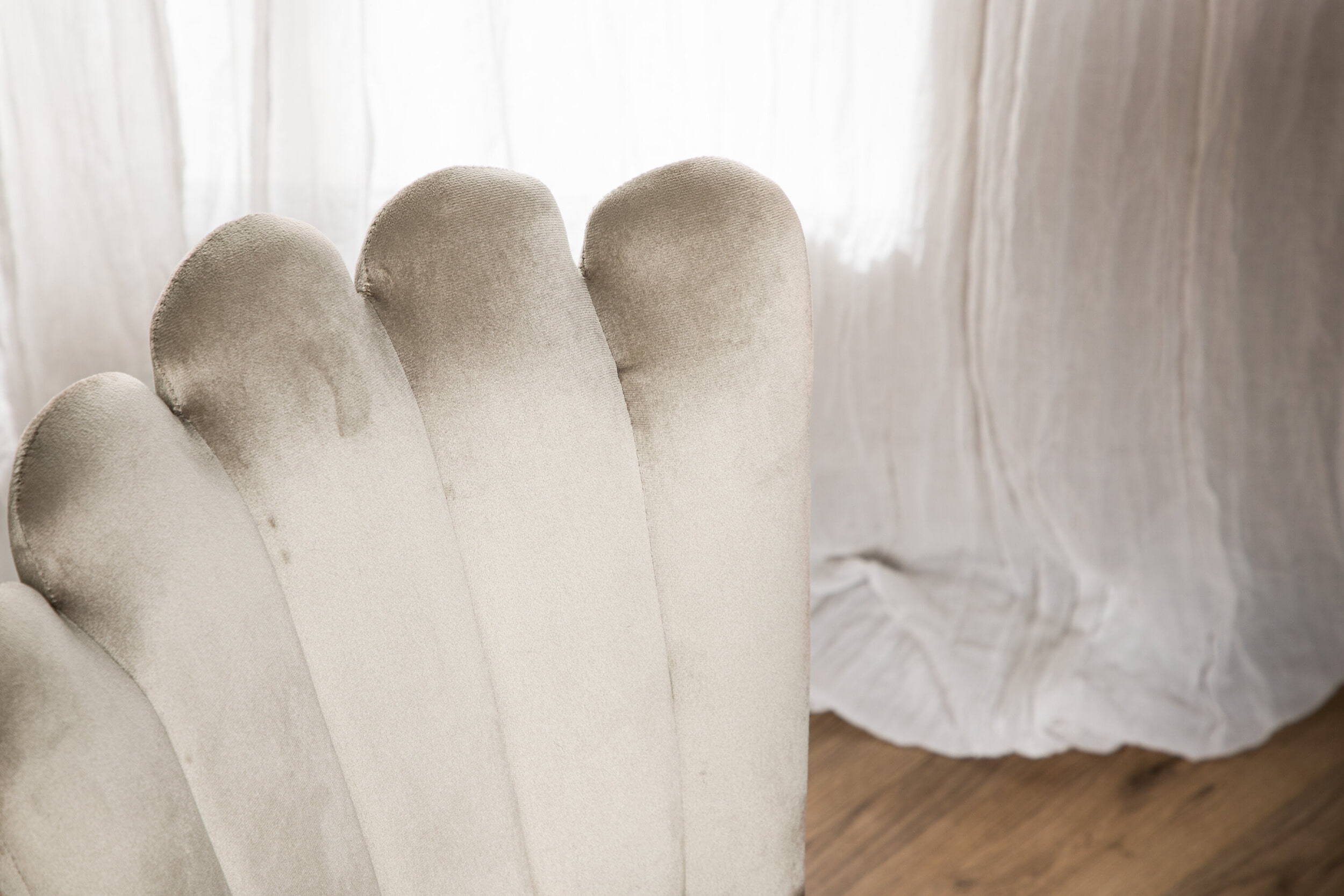 Nohr Eetkamerstoel 'Kyrstle' Velvet, kleur Beige