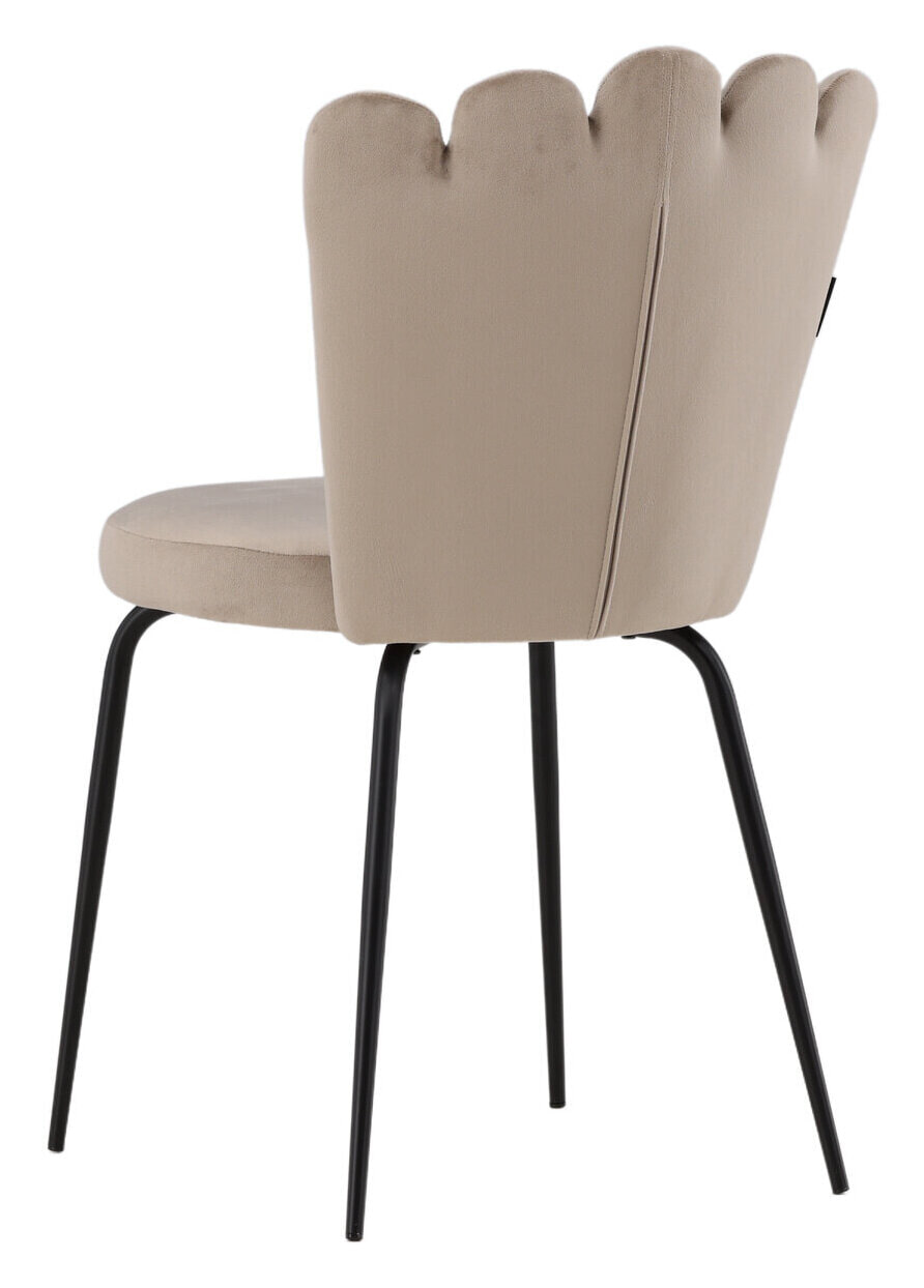 Nohr Eetkamerstoel 'Kyrstle' Velvet, kleur Beige
