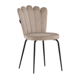 Nohr Eetkamerstoel 'Kyrstle' Velvet, kleur Beige