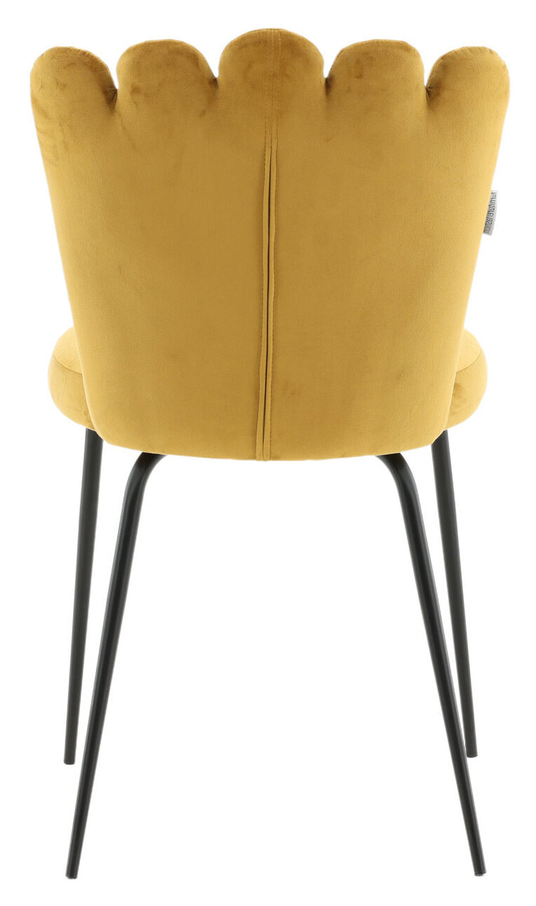 Nohr Eetkamerstoel 'Kyrstle' Velvet, kleur Geel