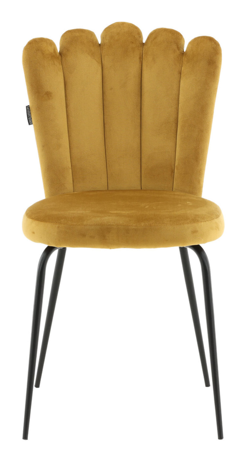 Nohr Eetkamerstoel 'Kyrstle' Velvet, kleur Geel