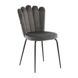 Nohr Eetkamerstoel 'Kyrstle' Velvet, kleur Grijs