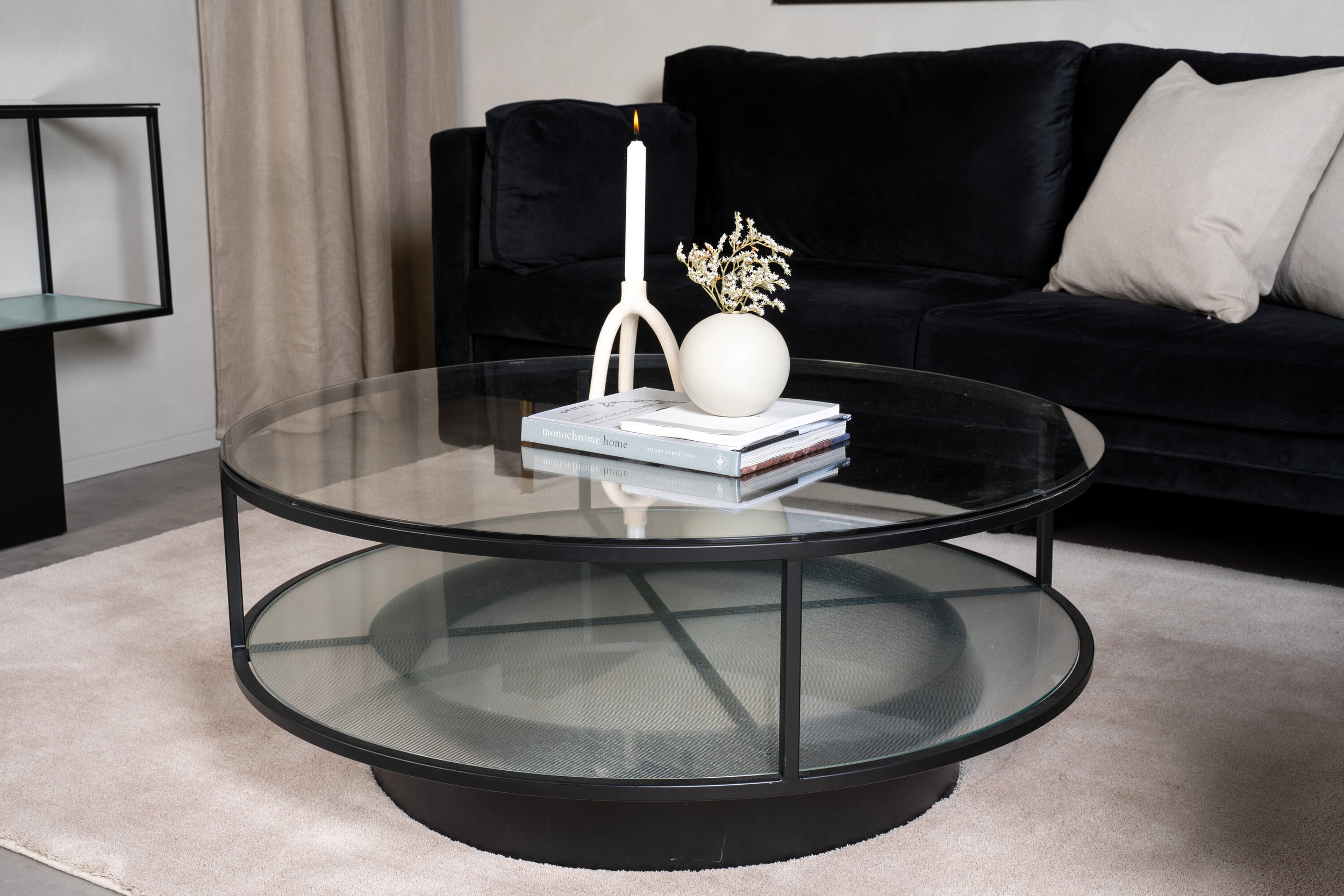 Nohr Ronde Salontafel 'Nivea' Glas, 100cm