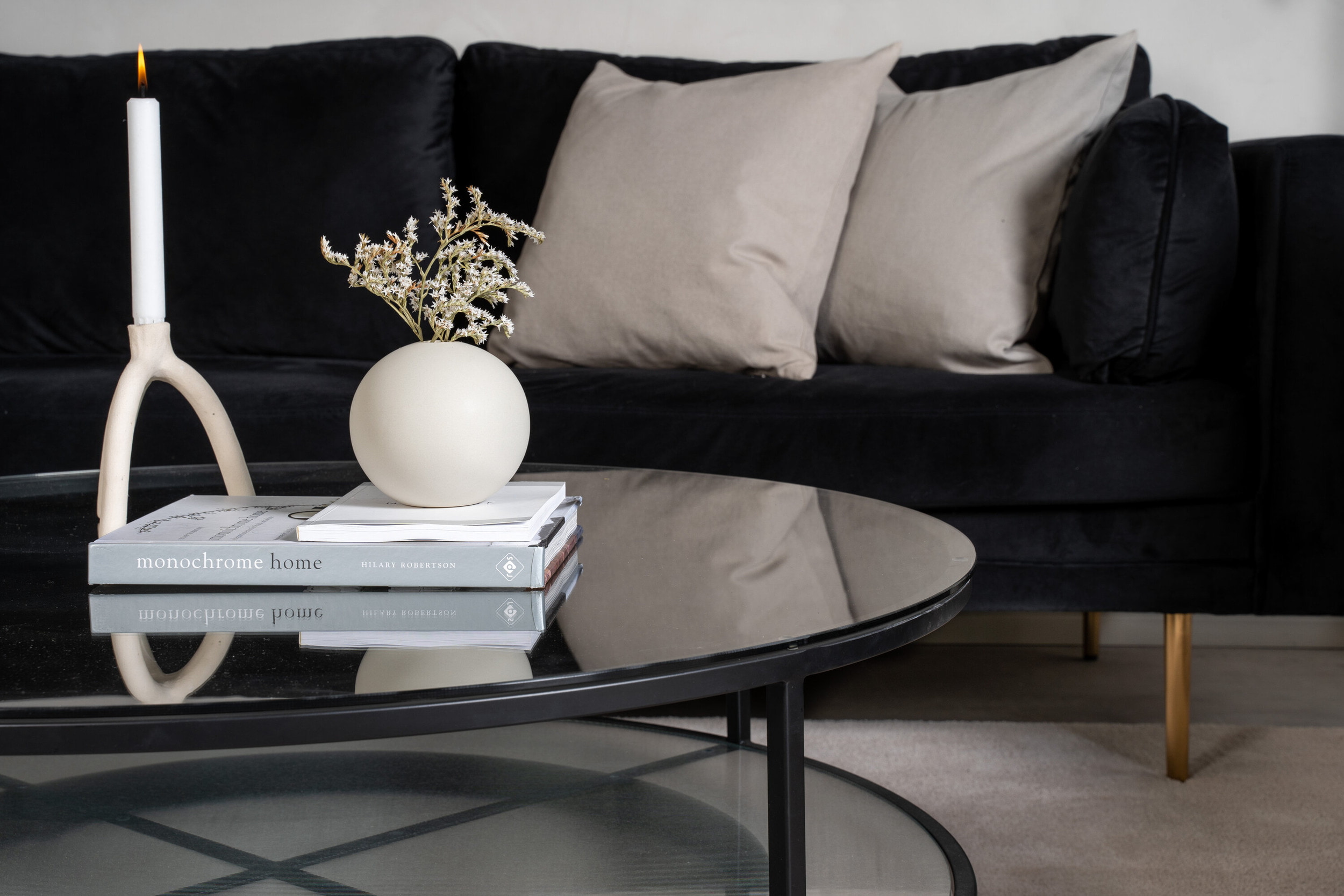 Nohr Ronde Salontafel 'Nivea' Glas, 100cm