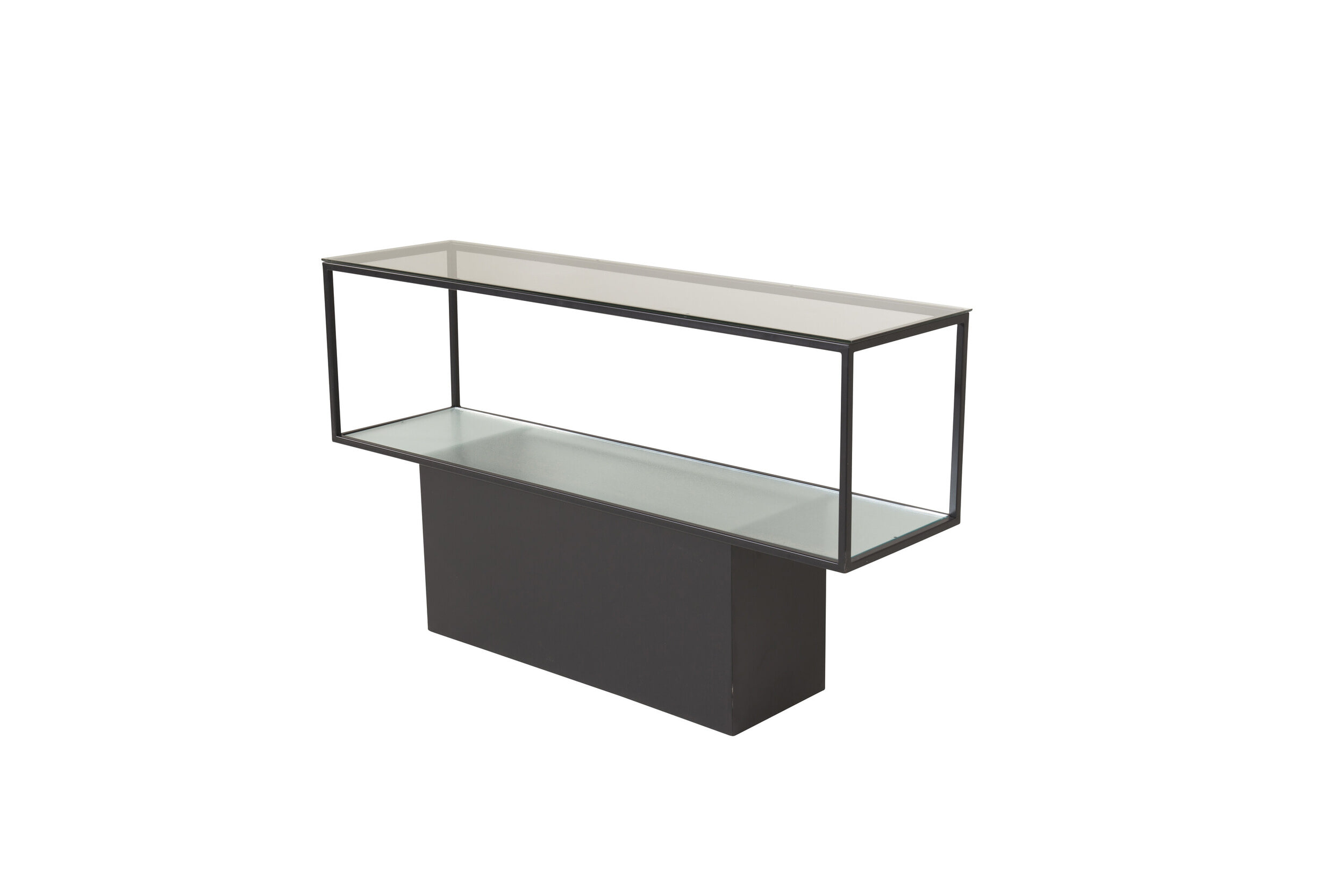 Nohr Sidetable 'Sheema' 130 x 35cm Glas met zwart metaal