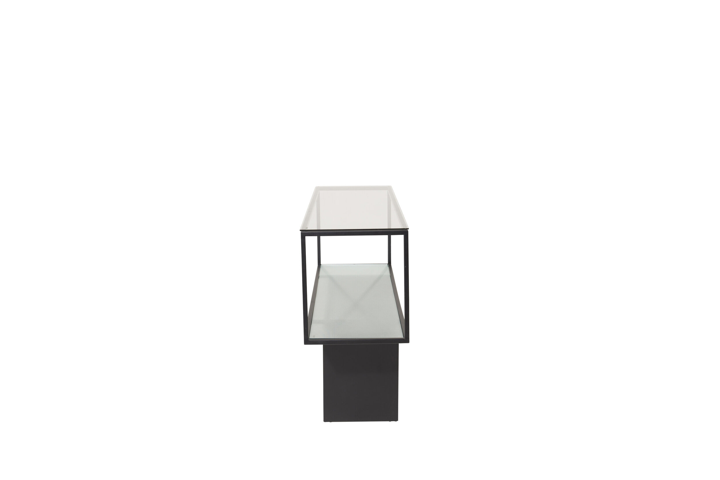 Nohr Sidetable 'Sheema' 130 x 35cm Glas met zwart metaal