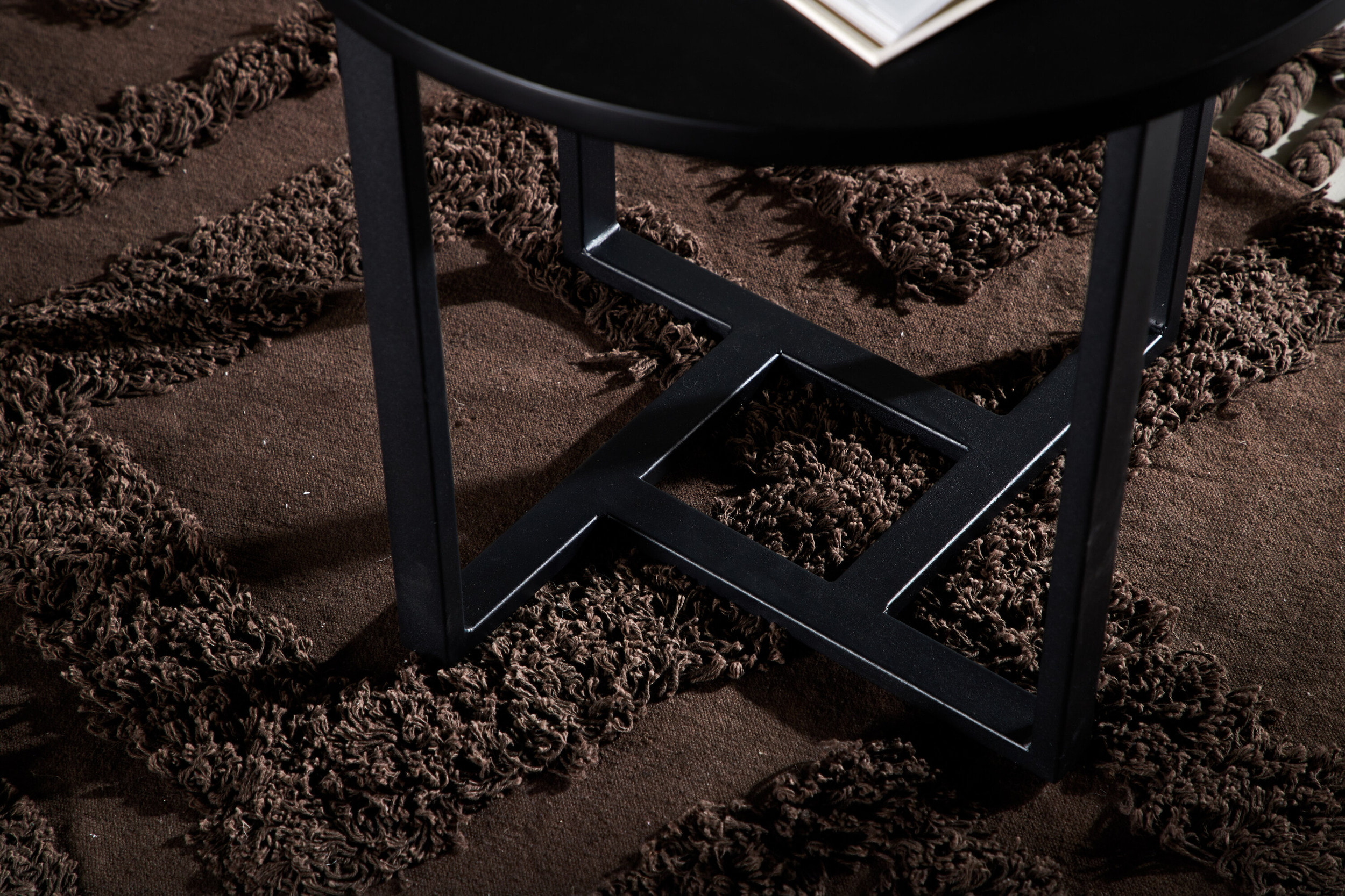 Nohr Ronde Salontafel 'Dallin' 50cm, kleur Zwart