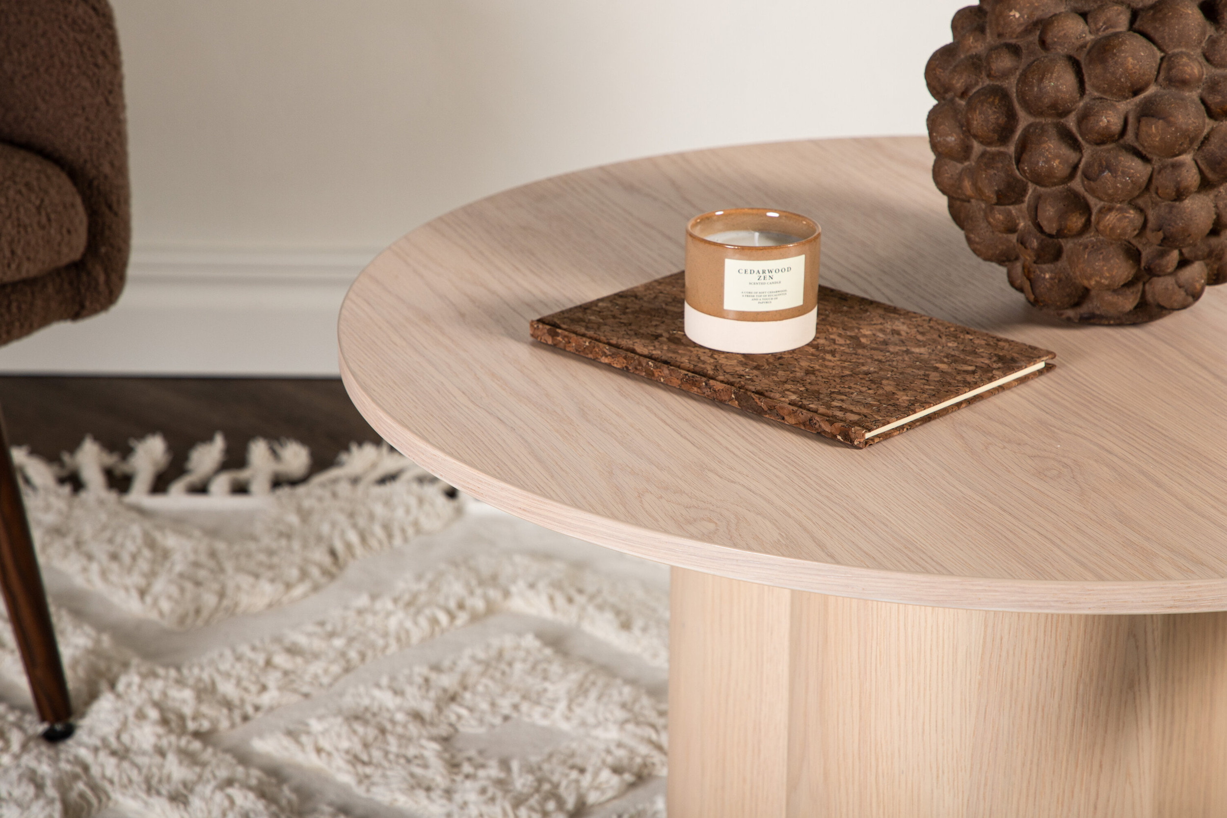 Nohr Ronde Salontafel 'Anh' 80cm, kleur Whitewash