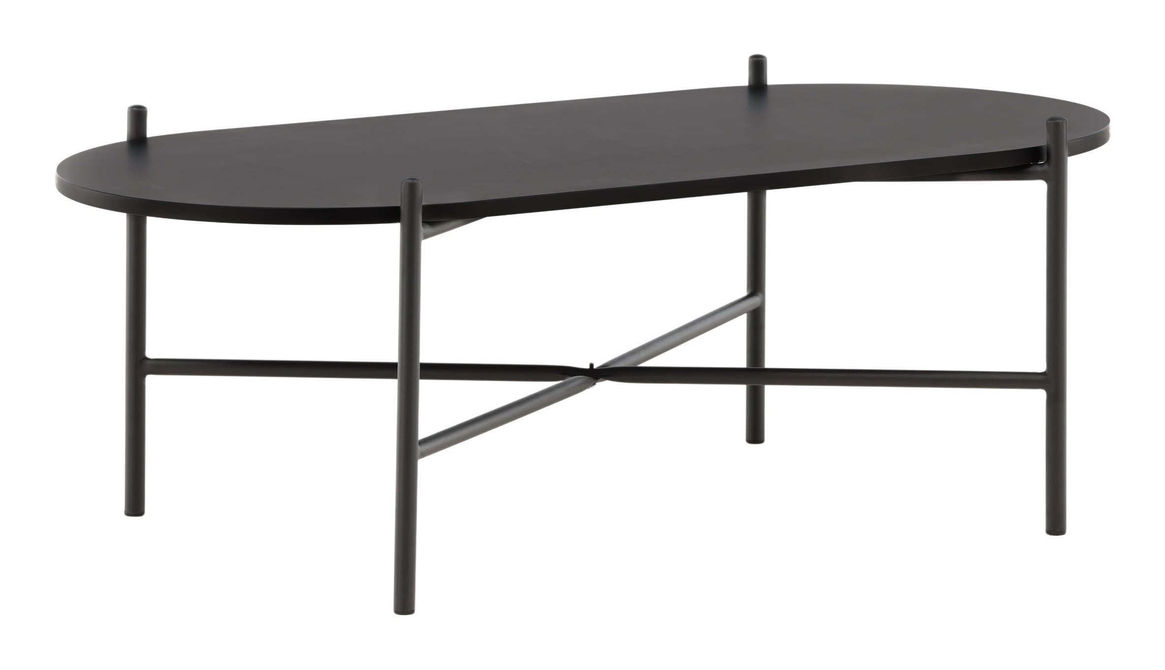 Nohr Ovale Salontafel 'Tieshia' 120 x 60cm, kleur Zwart