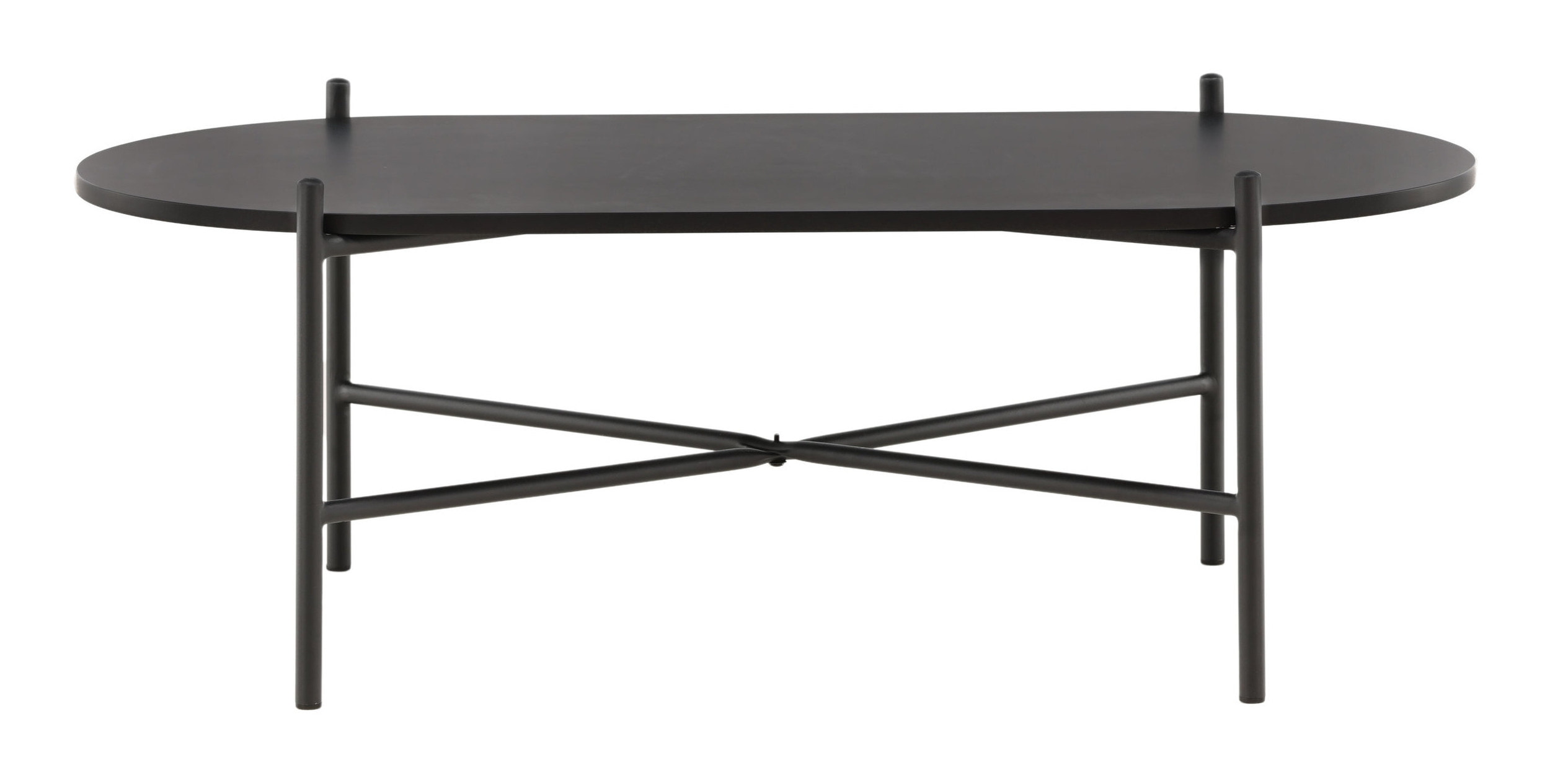 Nohr Ovale Salontafel 'Tieshia' 120 x 60cm, kleur Zwart