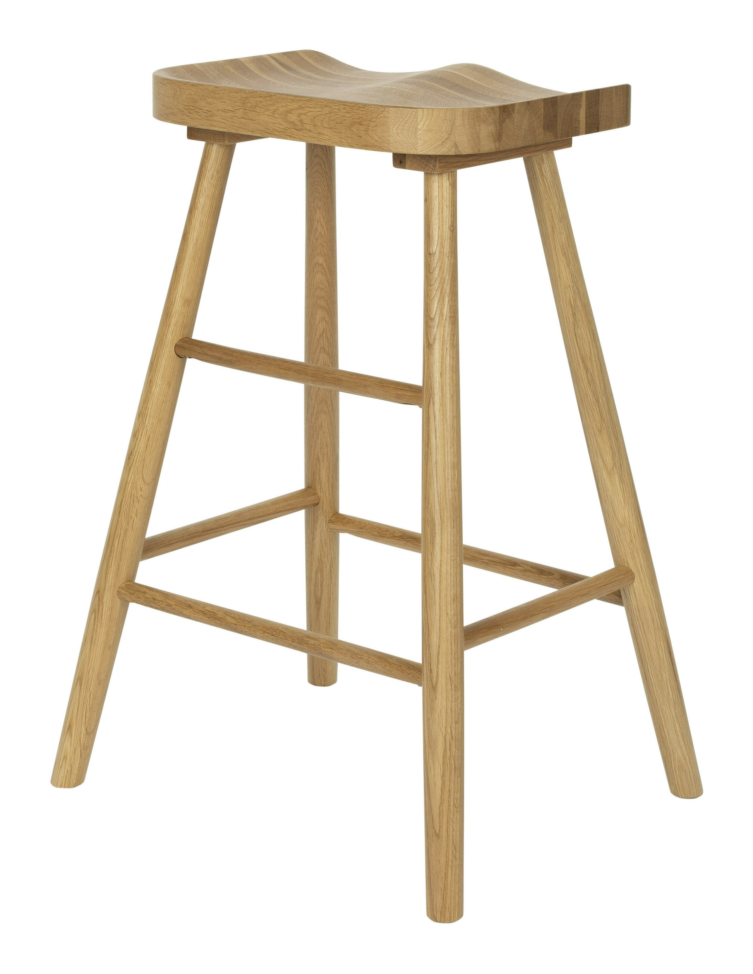 ZILT Barstoel 'Marky' Eikenhout, kleur Naturel (zithoogte 64cm)