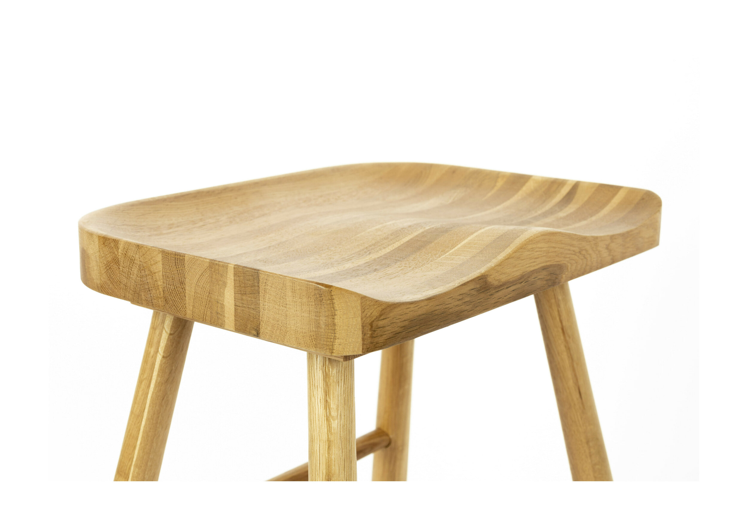 ZILT Barstoel 'Marky' Eikenhout, kleur Naturel (zithoogte 64cm)