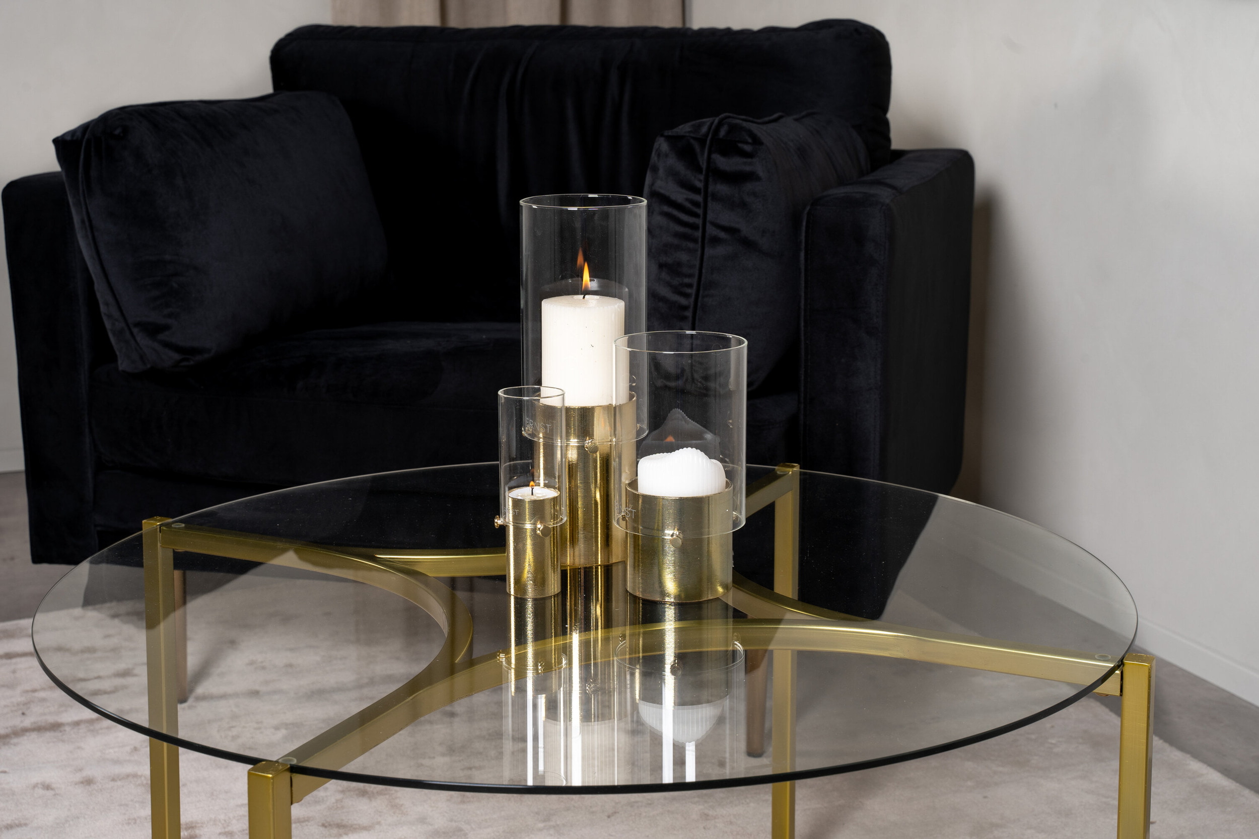 Nohr Ronde Salontafel 'Kennie' Glas, 90cm