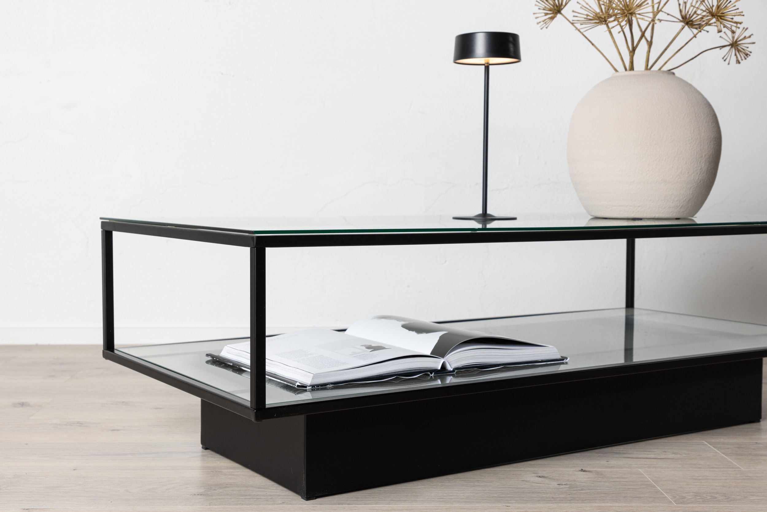 Nohr Salontafel 'Sheema' Glas, 130 x 60cm, kleur Zwart