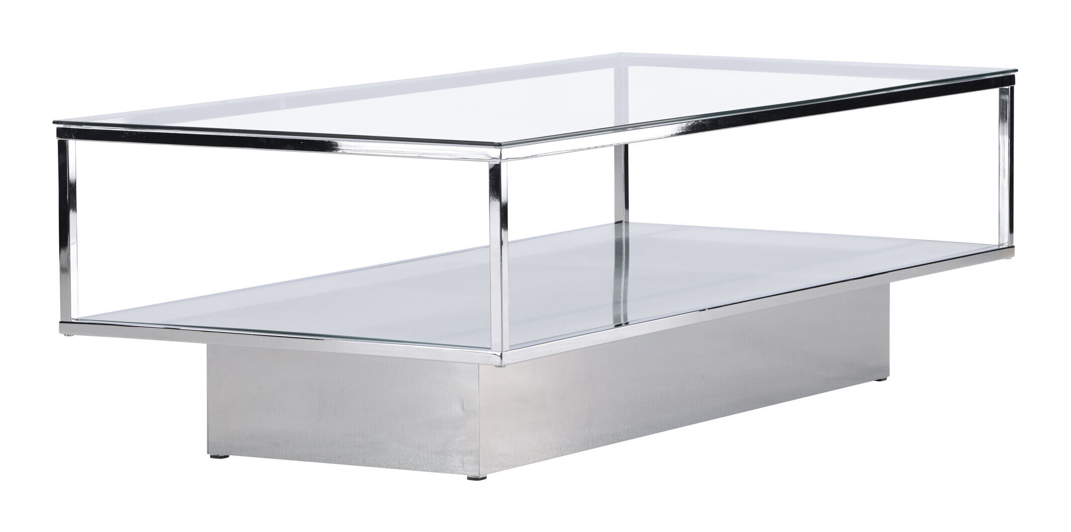 Nohr Salontafel 'Sheema' Glas, 130 x 60cm, kleur Zilver