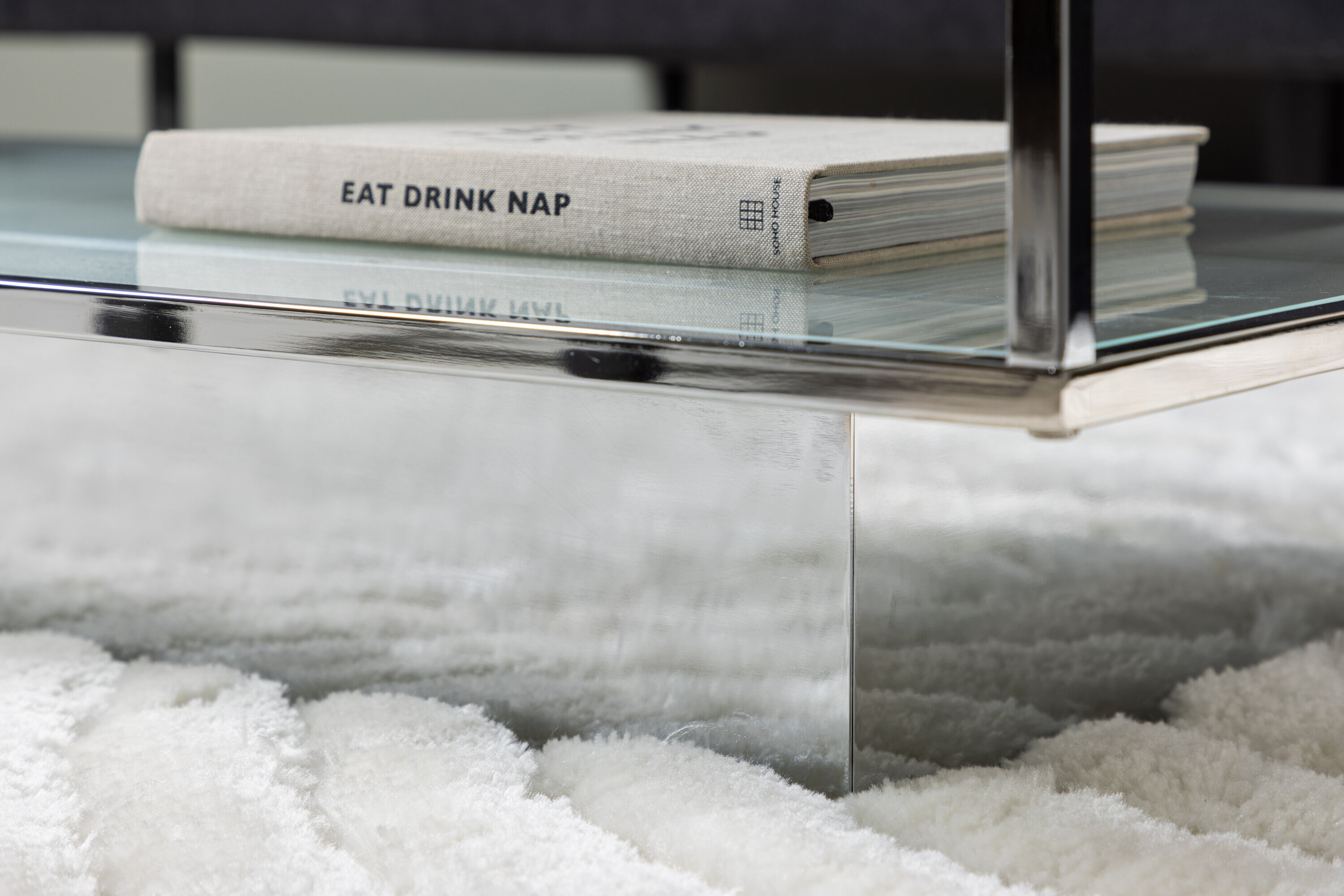 Nohr Salontafel 'Sheema' Glas, 130 x 60cm, kleur Zilver